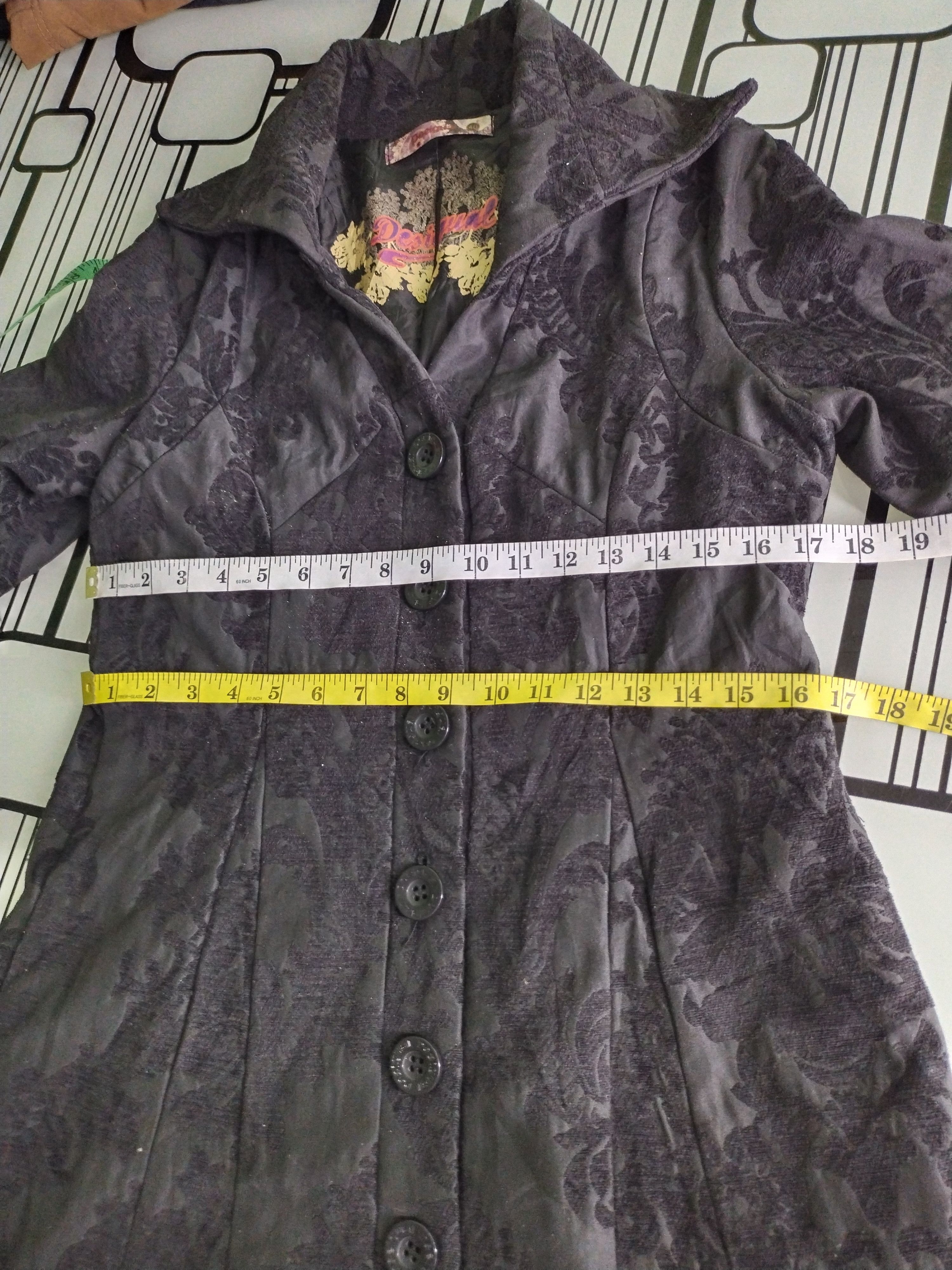 Desigual Vintage Desigual Women Black Paisley Coat Size M / US 6-8 / IT 42-44 - 14 Thumbnail