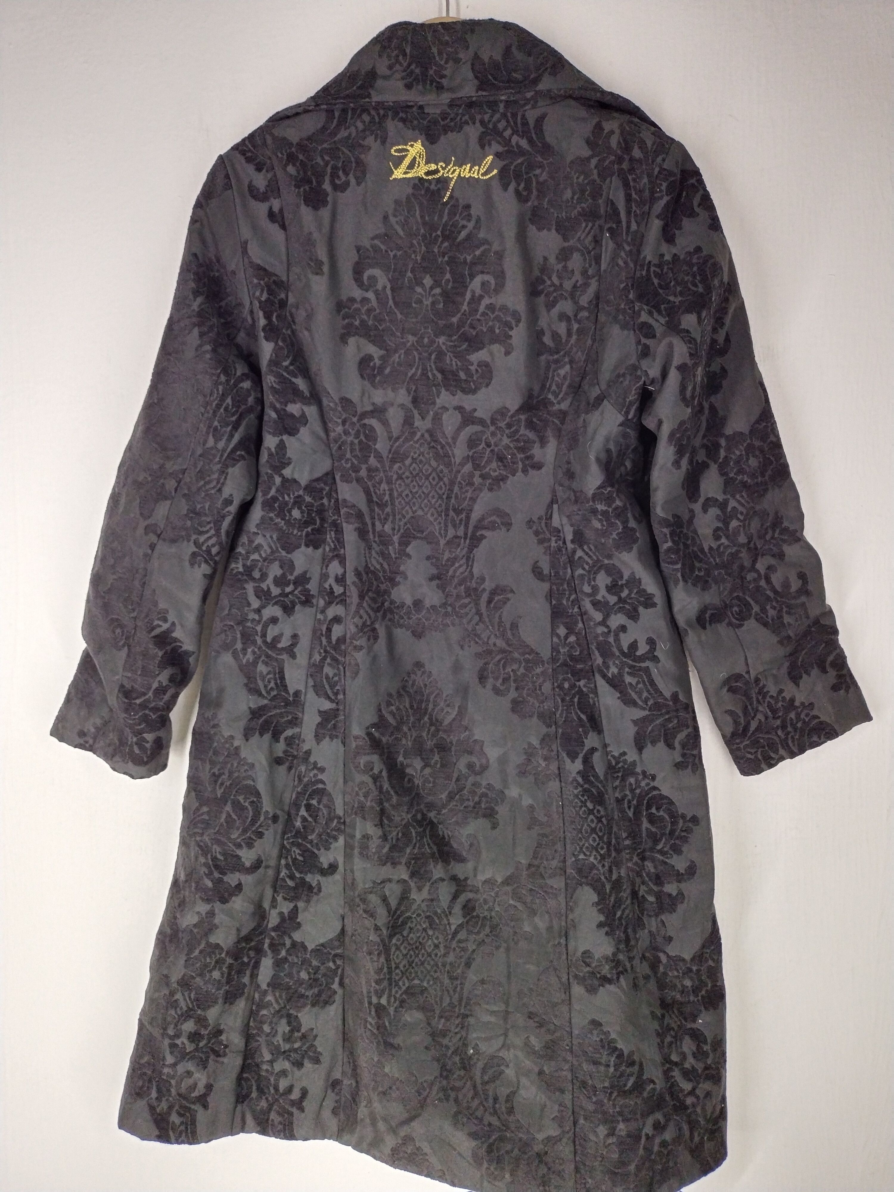 Desigual Vintage Desigual Women Black Paisley Coat Size M / US 6-8 / IT 42-44 - 6 Thumbnail