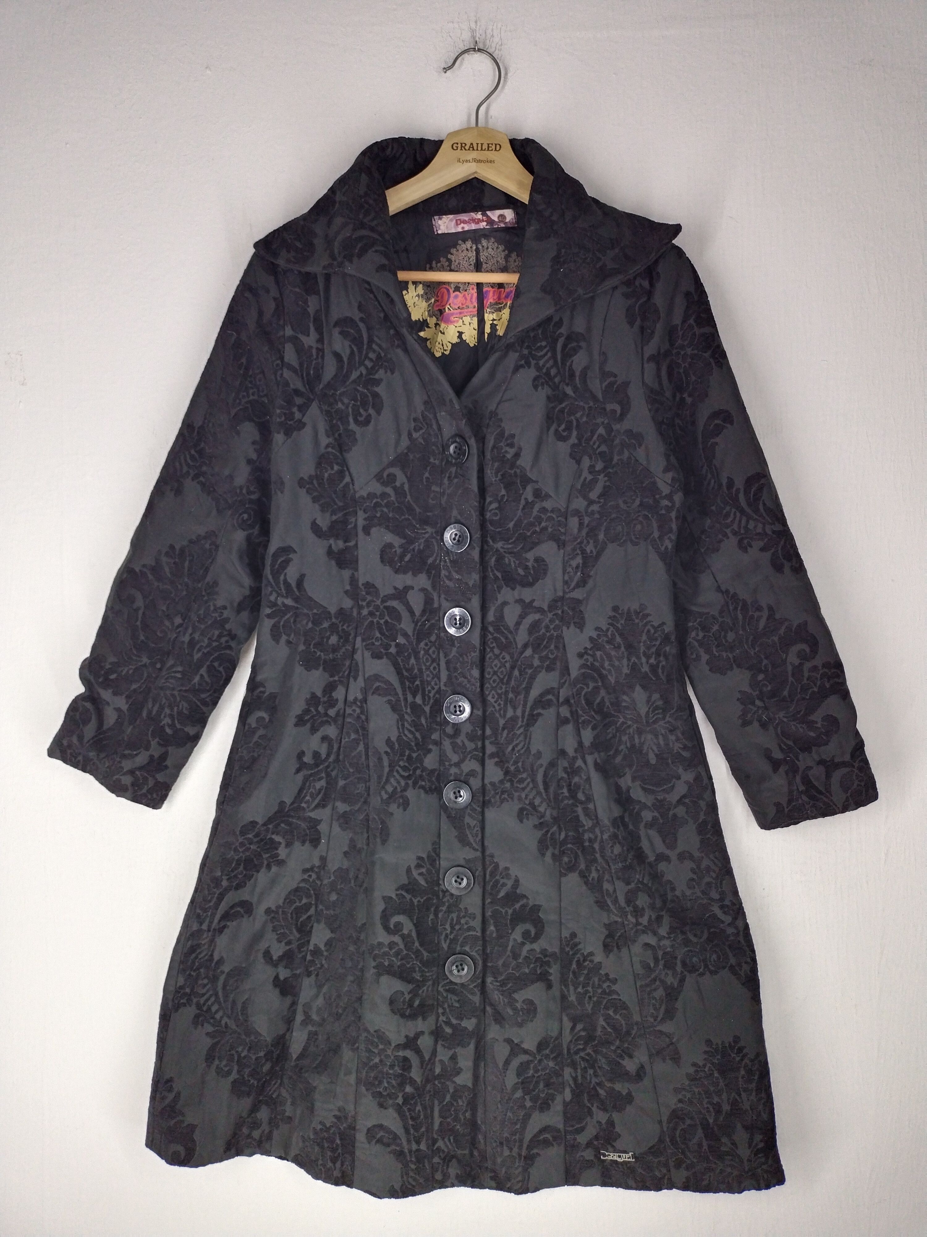Desigual Vintage Desigual Women Black Paisley Coat Size M / US 6-8 / IT 42-44 - 1 Thumbnail