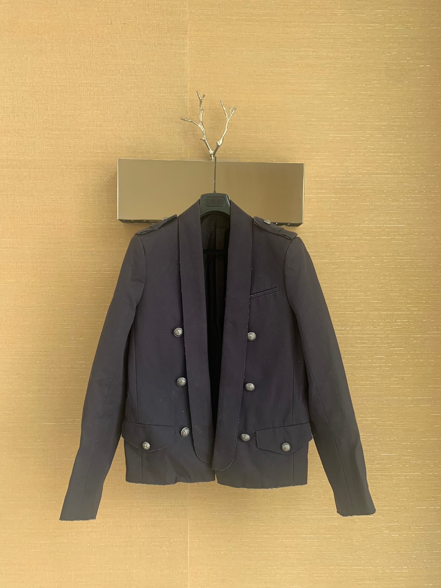 image of Balmain Short Jacket In Navy, Men's (Size Large)
