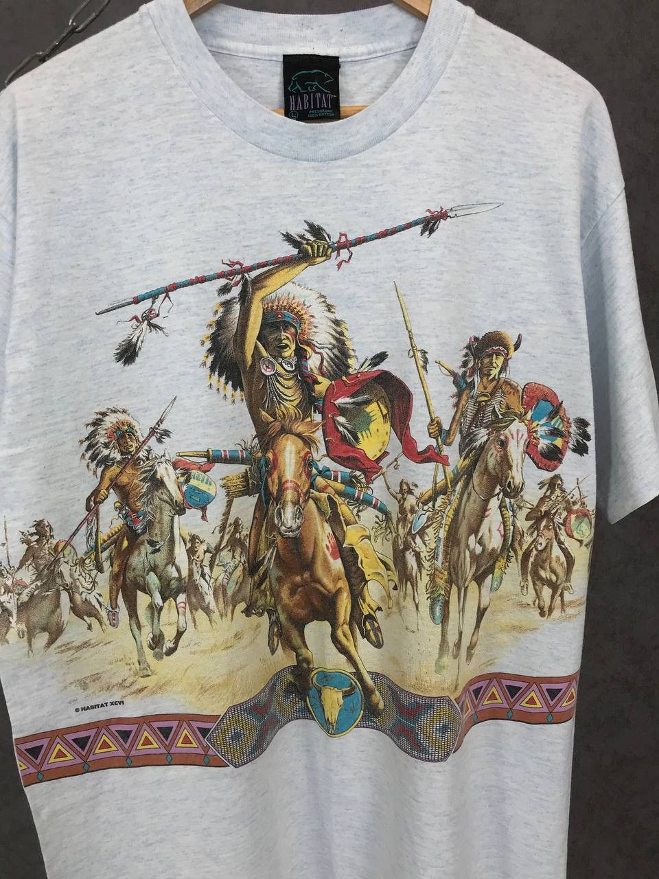 Habitat Indians history vintage habitat made in USA overprinted tee Size US L / EU 52-54 / 3 - 3 Thumbnail