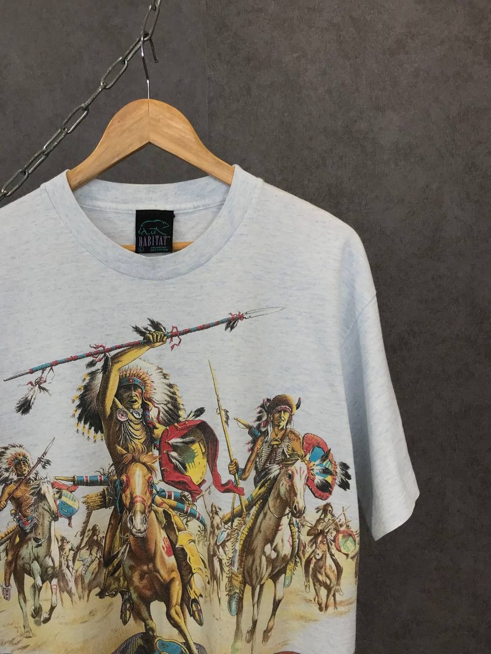 Habitat Indians history vintage habitat made in USA overprinted tee Size US L / EU 52-54 / 3 - 2 Thumbnail