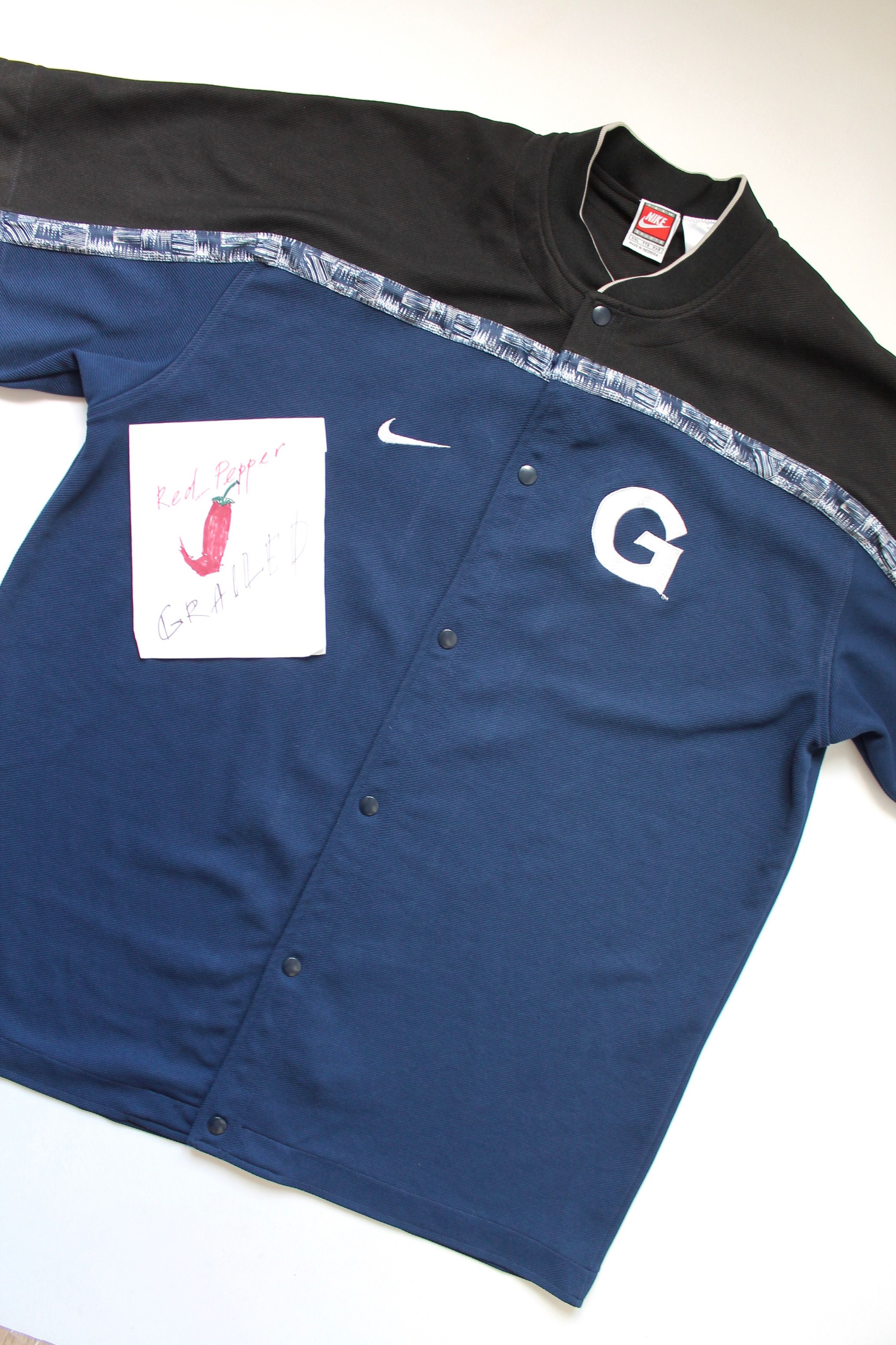 Nike VINTAGE! Nike Georgetown Hoyas College Basketball Warm up Size US XXL / EU 58 / 5 - 4 Thumbnail