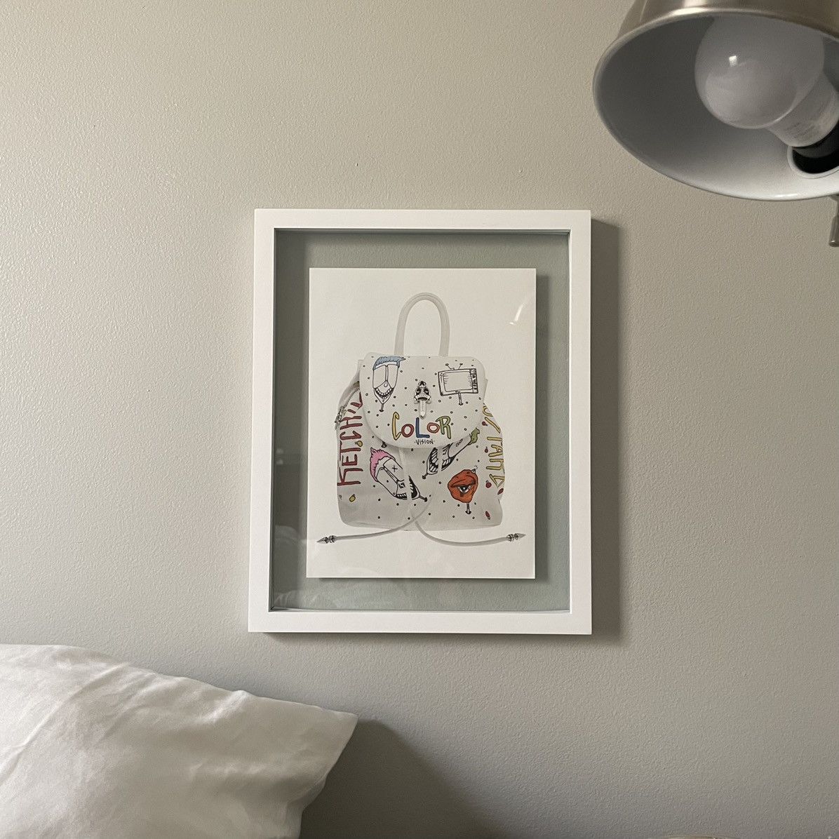 image of Chrome Hearts X Matty Boy Backpack Poster in White, Men's