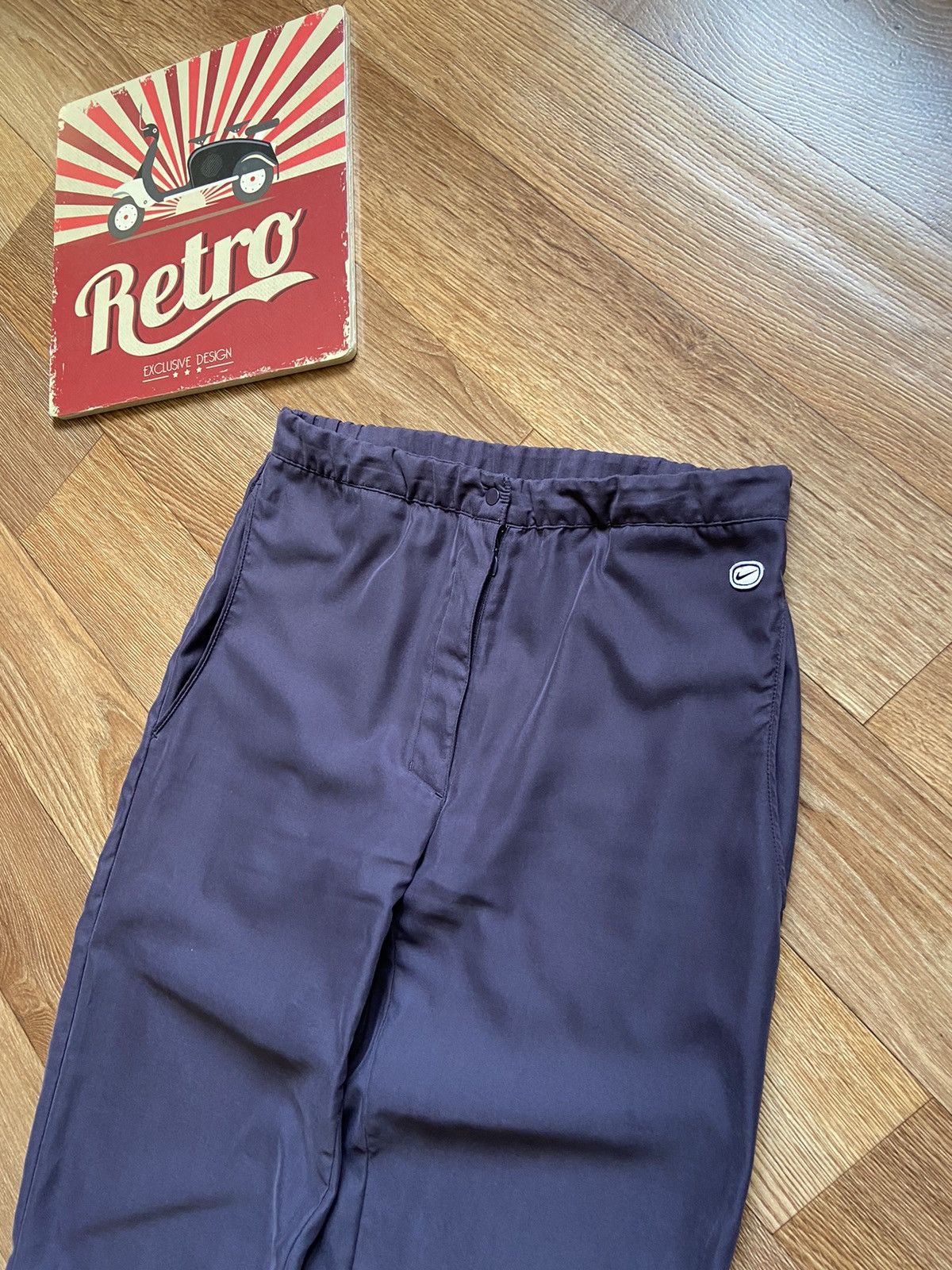 Nike × Vintage Vintage Nike Mini Logo Velvet Sweatpants Size 32" / US 10 / IT 46 - 4 Thumbnail