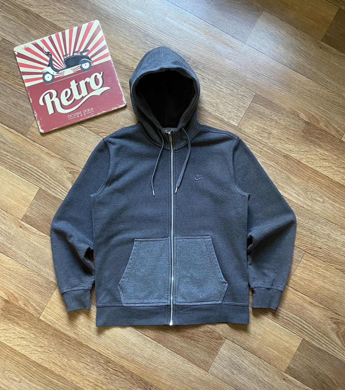 Nike × Vintage Vintage Nike Swoosh Full Zip Hooded Olympic Jacket Size US M / EU 48-50 / 2 - 1 Thumbnail