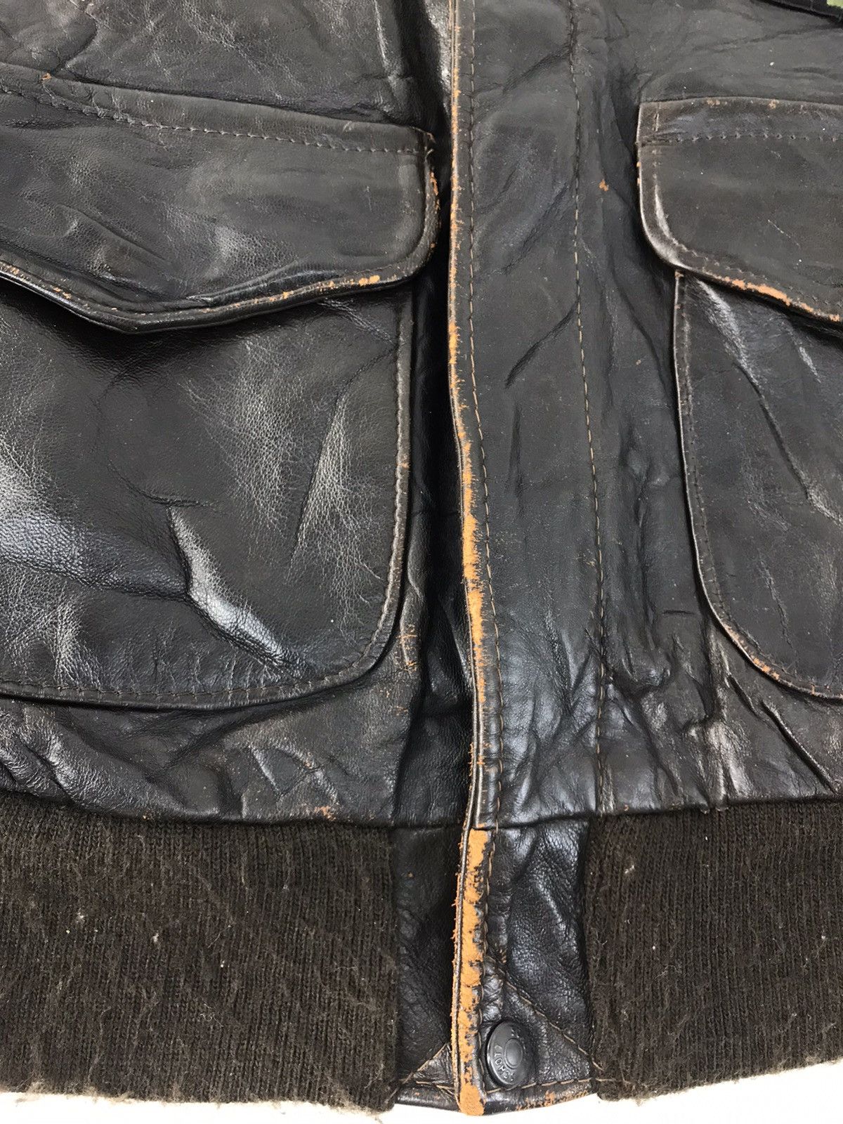 Genuine Leather × Schott Schott Co Type A-2 Bomber Jacket USAF Pilot School F-14 Size US S / EU 44-46 / 1 - 18 Thumbnail