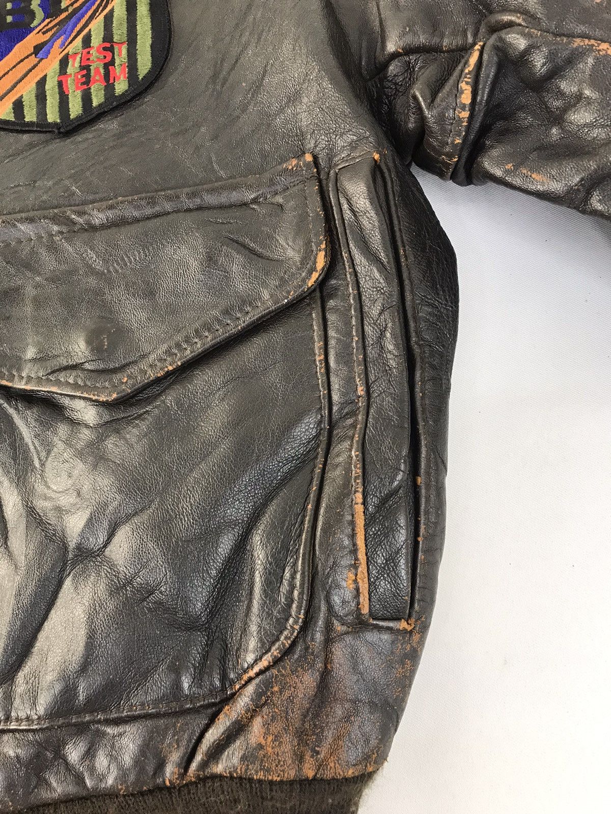 Genuine Leather × Schott Schott Co Type A-2 Bomber Jacket USAF Pilot School F-14 Size US S / EU 44-46 / 1 - 16 Thumbnail