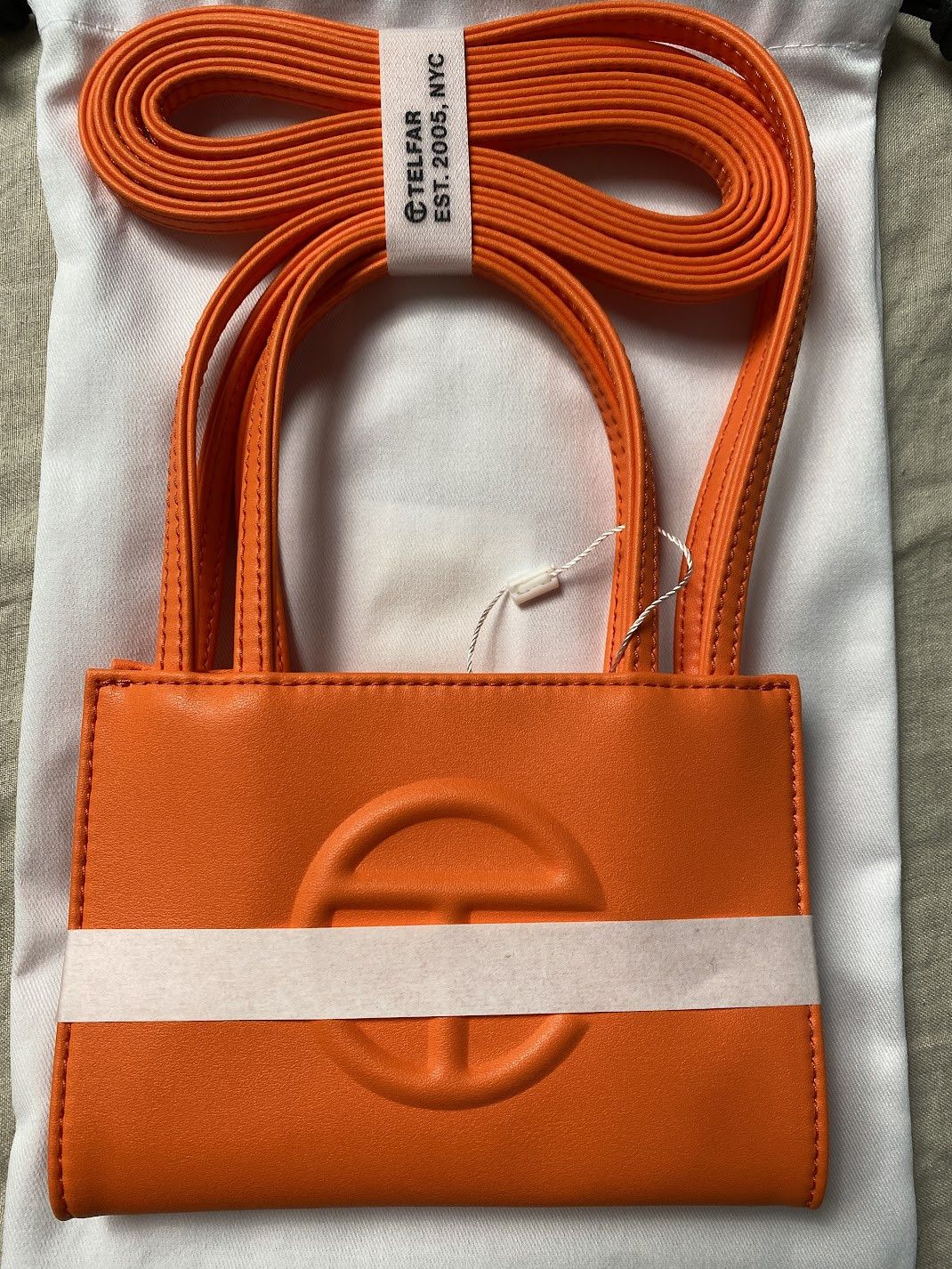 Telfar telfar small shopping bag tote-orange Size ONE SIZE - 1 Thumbnail