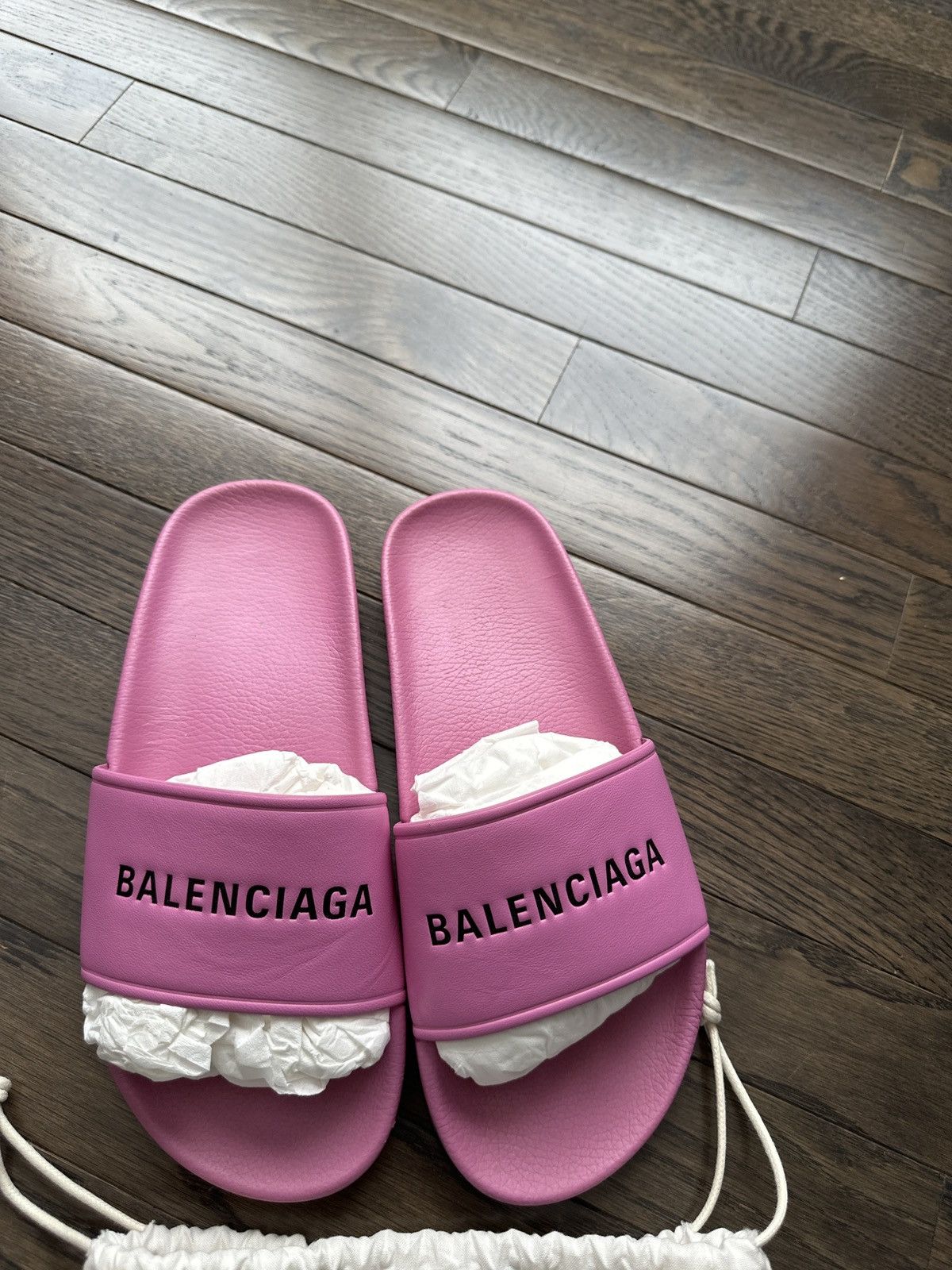 Balenciaga Balenciaga pool slides leather Grailed