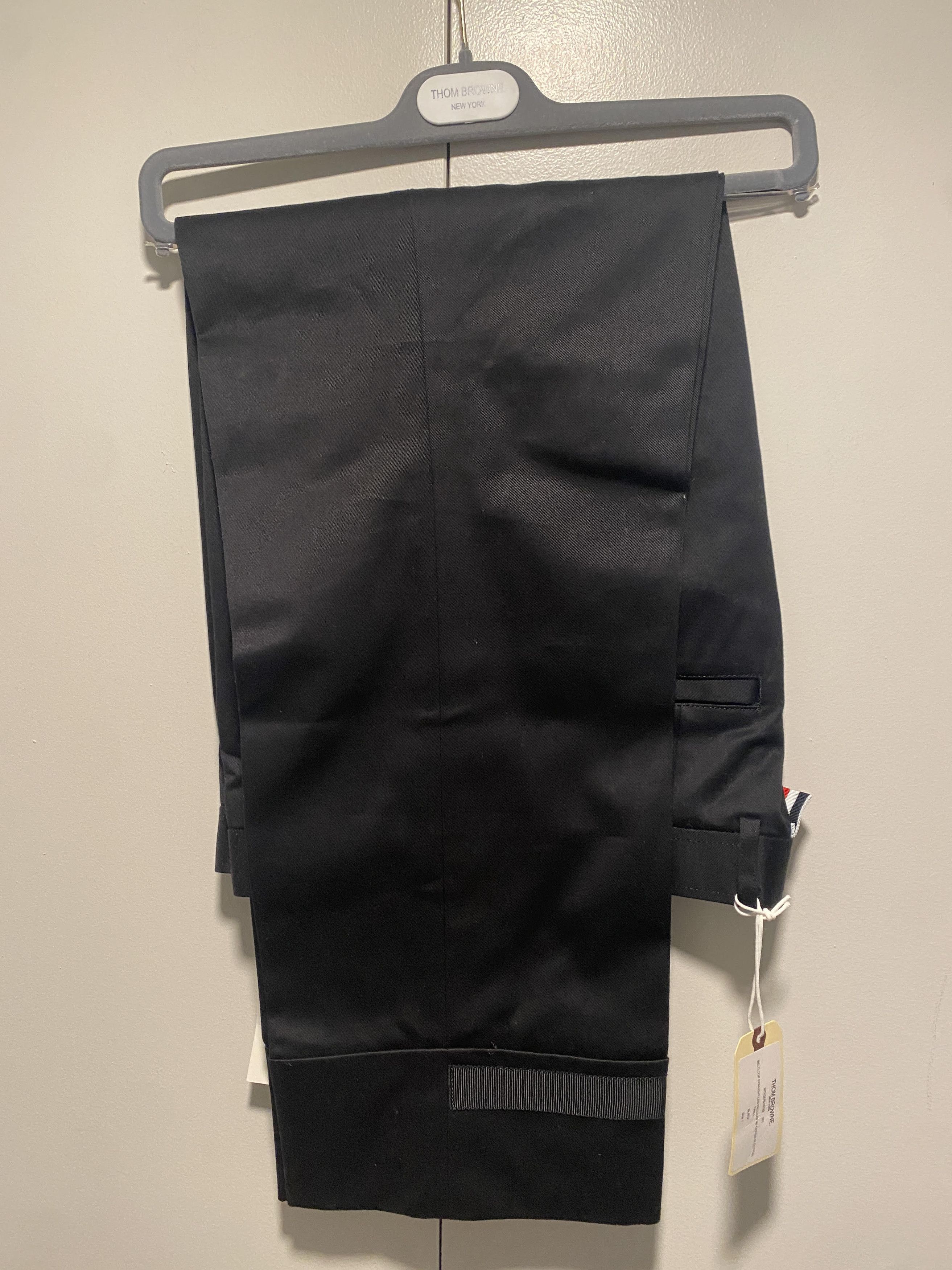 beltloop straight leg trouser W/ tipping in cotton twill