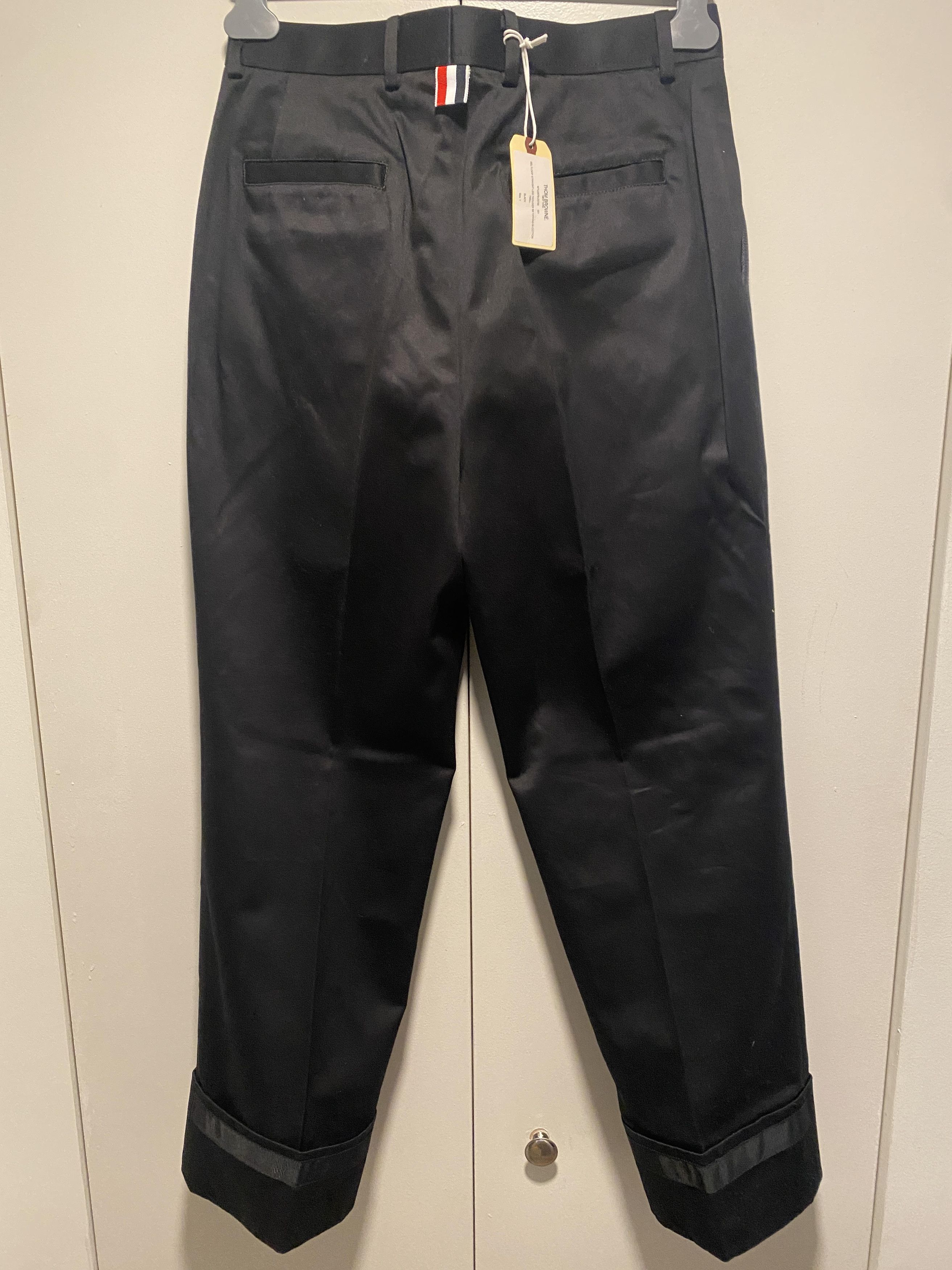 Thom Browne beltloop straight leg trouser W/ tipping in cotton twill Size US 30 / EU 46 - 7 Thumbnail