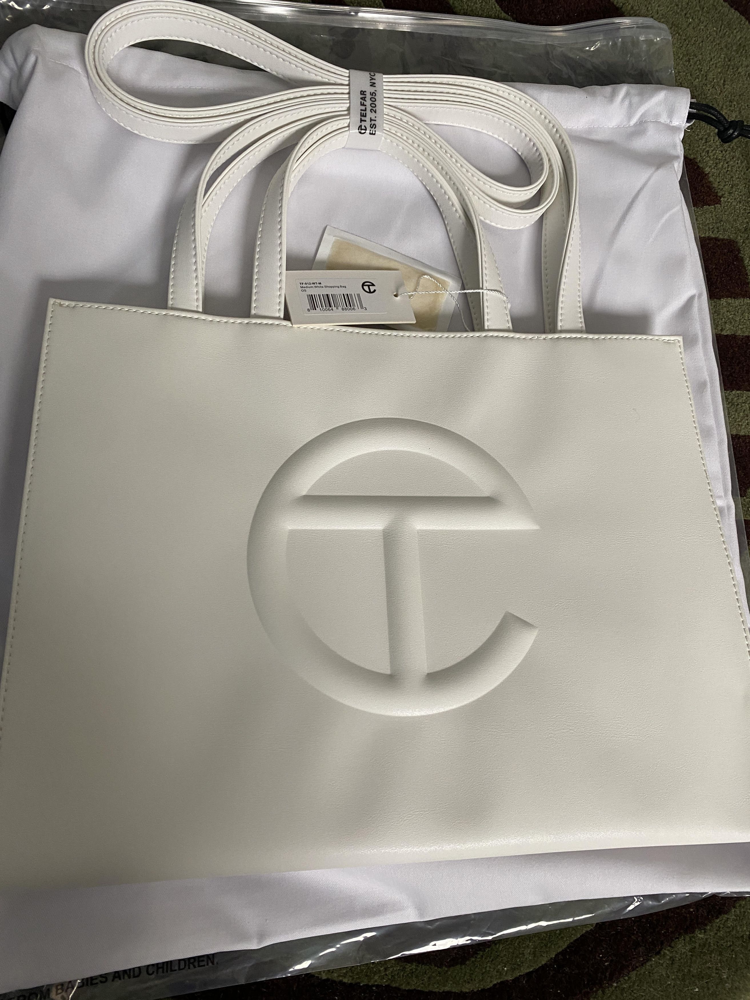 Telfar medium shopping bag tote -white Size ONE SIZE - 2 Thumbnail
