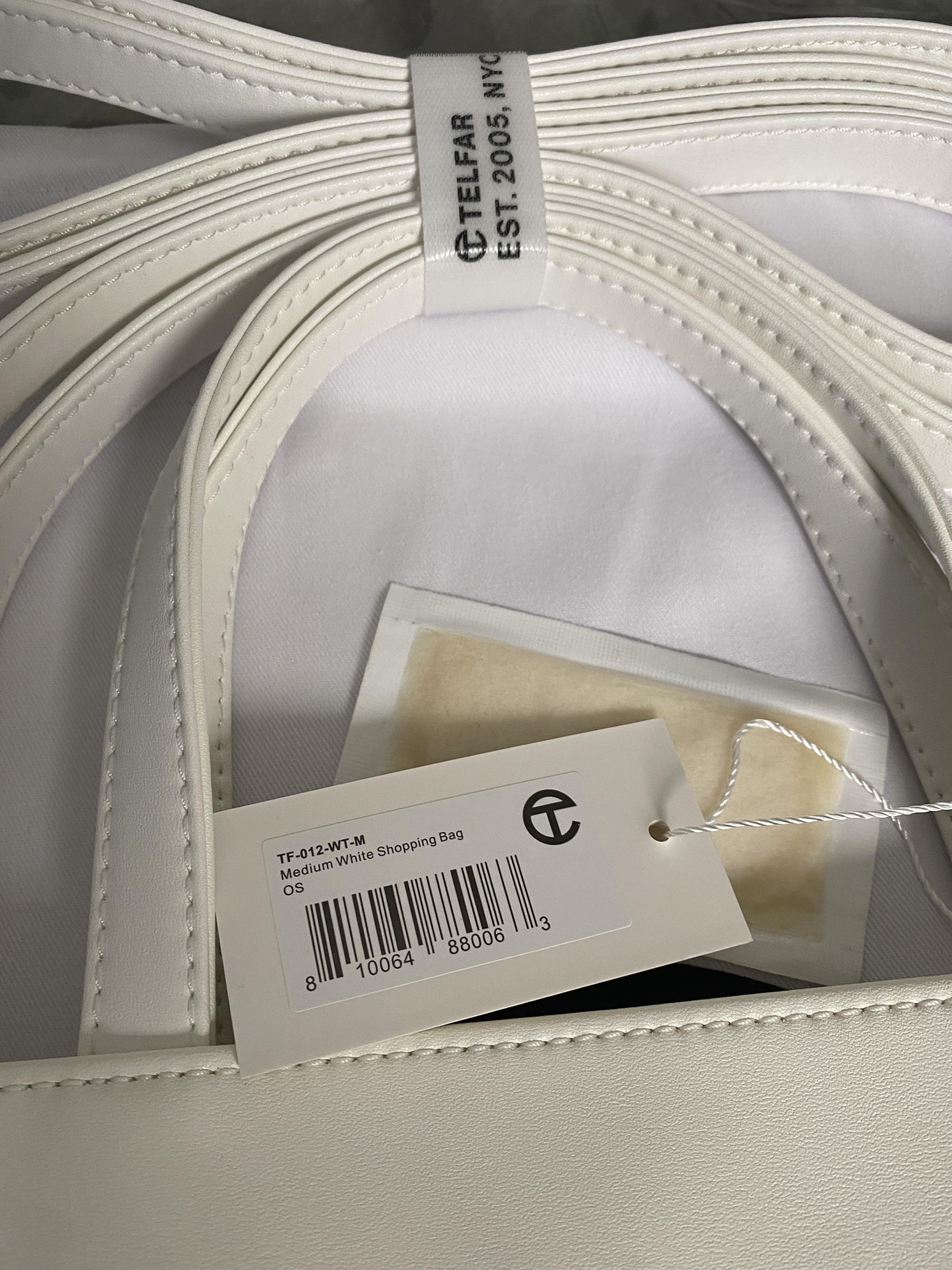Telfar medium shopping bag tote -white Size ONE SIZE - 3 Thumbnail