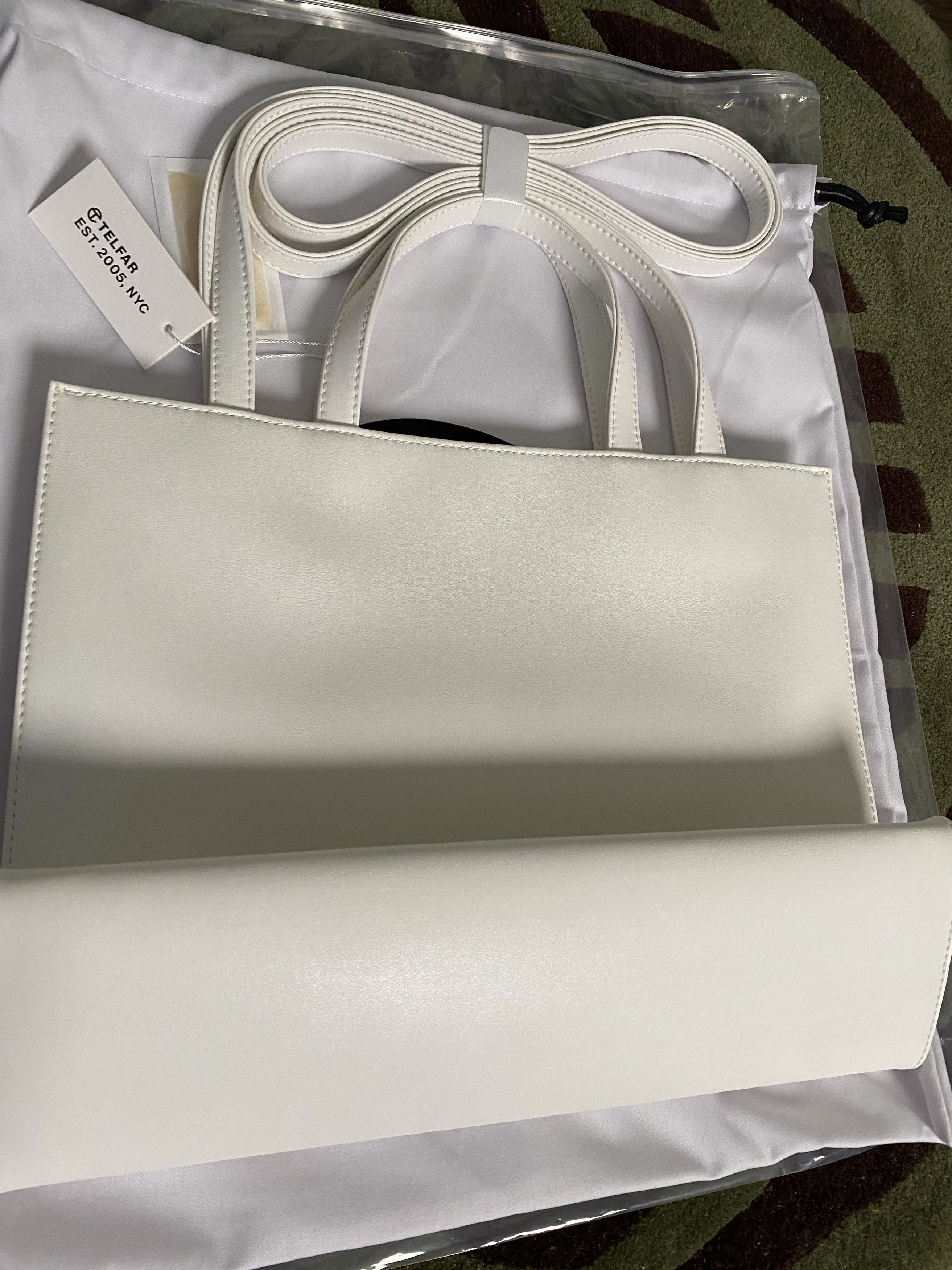 Telfar medium shopping bag tote -white Size ONE SIZE - 5 Thumbnail