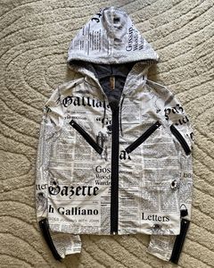 John Galliano】NEWS PAPER DOWN VEST 希少-