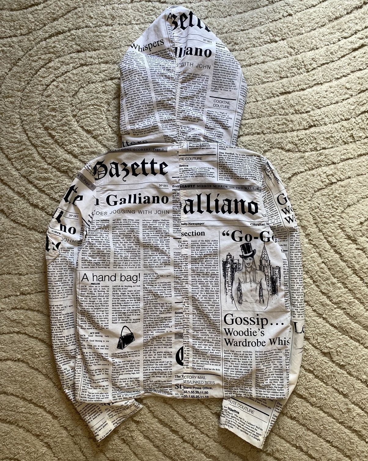 Vintage 00’s John Galliano Newspaper Rain Coat Size US S / EU 44-46 / 1 - 2 Preview