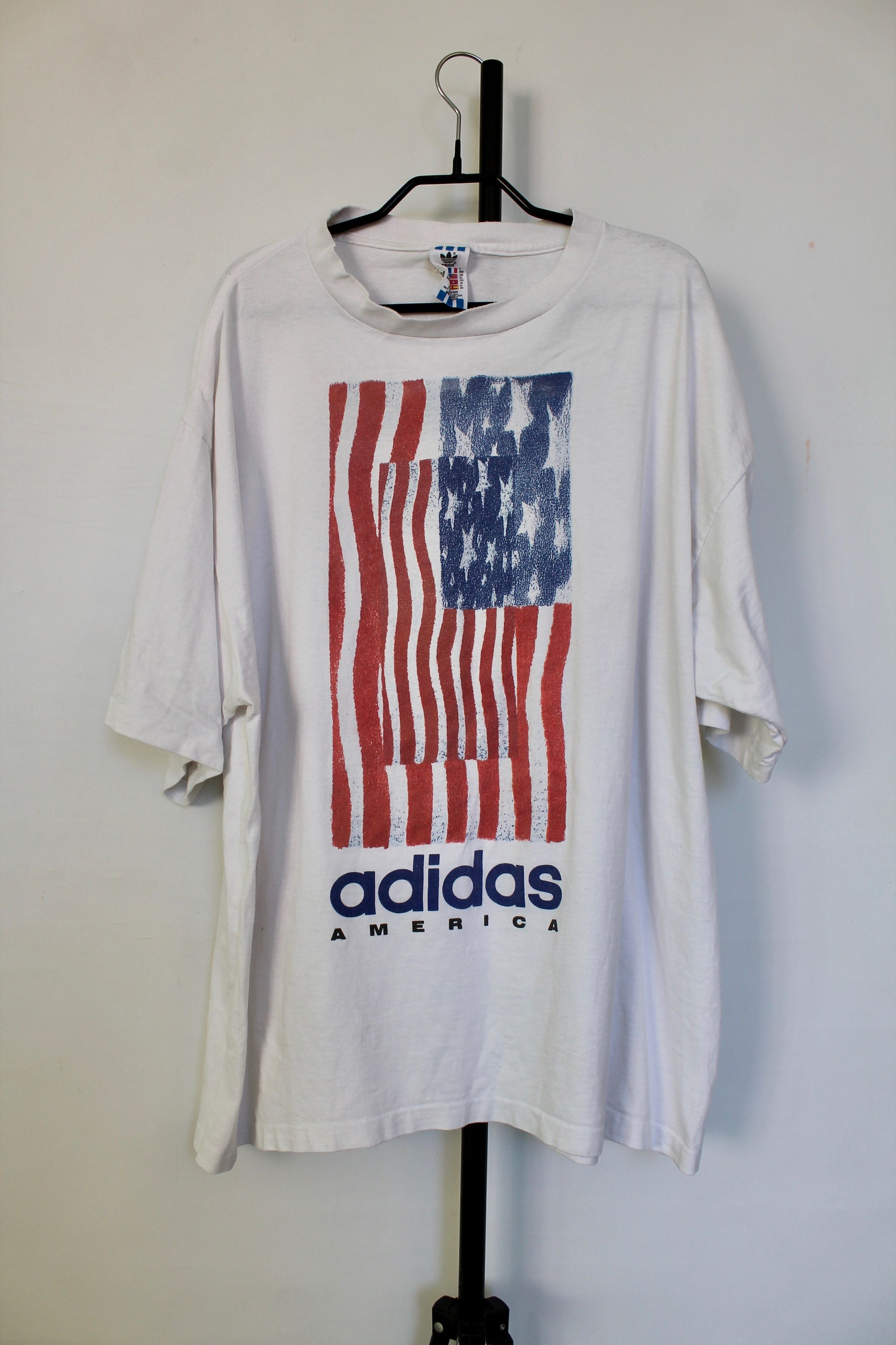 Adidas 1994 ADIDAS American Flag America USA world cup tee Vintage Size US XL / EU 56 / 4 - 1 Thumbnail