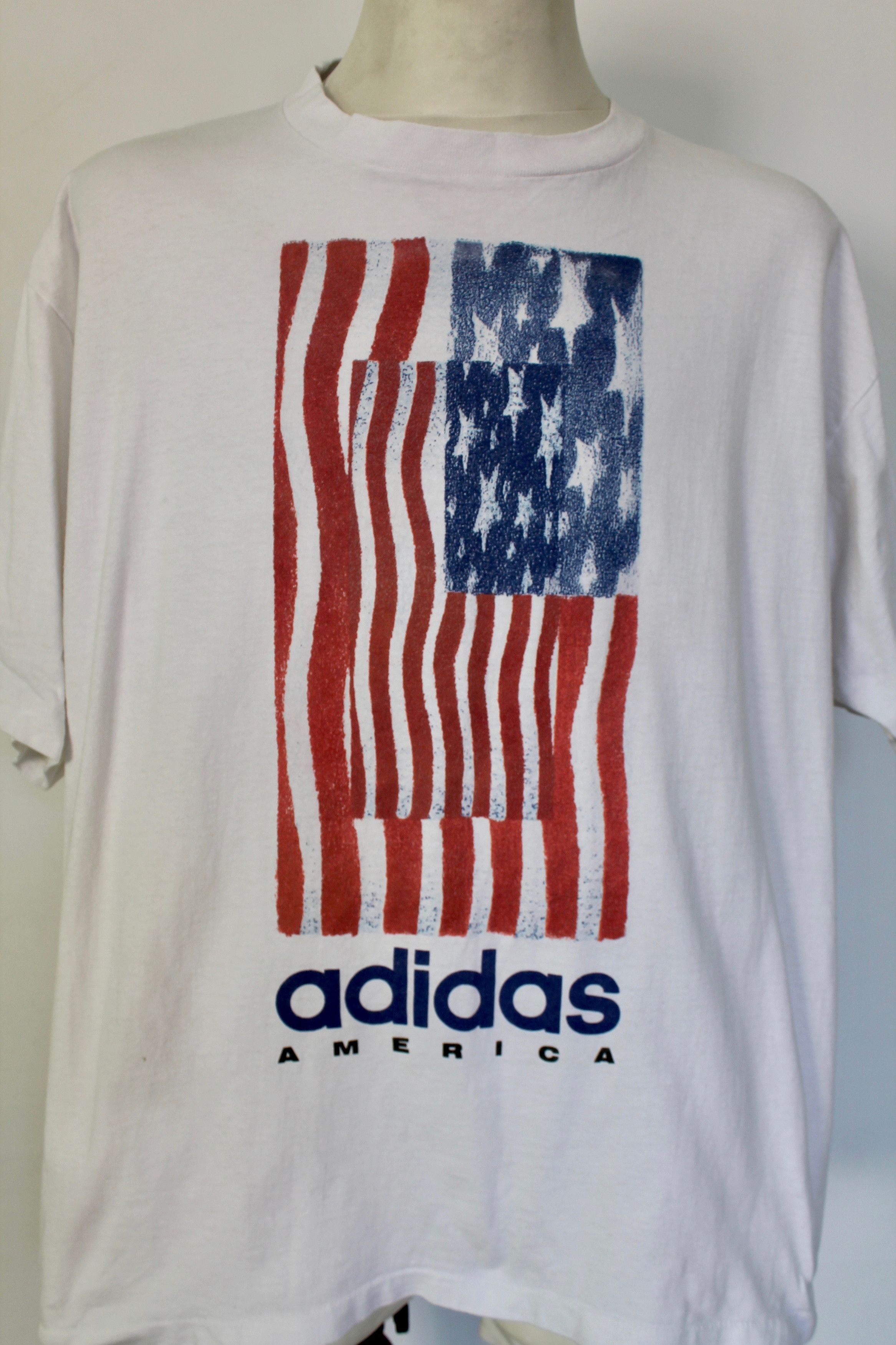 Adidas 1994 ADIDAS American Flag America USA world cup tee Vintage Size US XL / EU 56 / 4 - 8 Thumbnail
