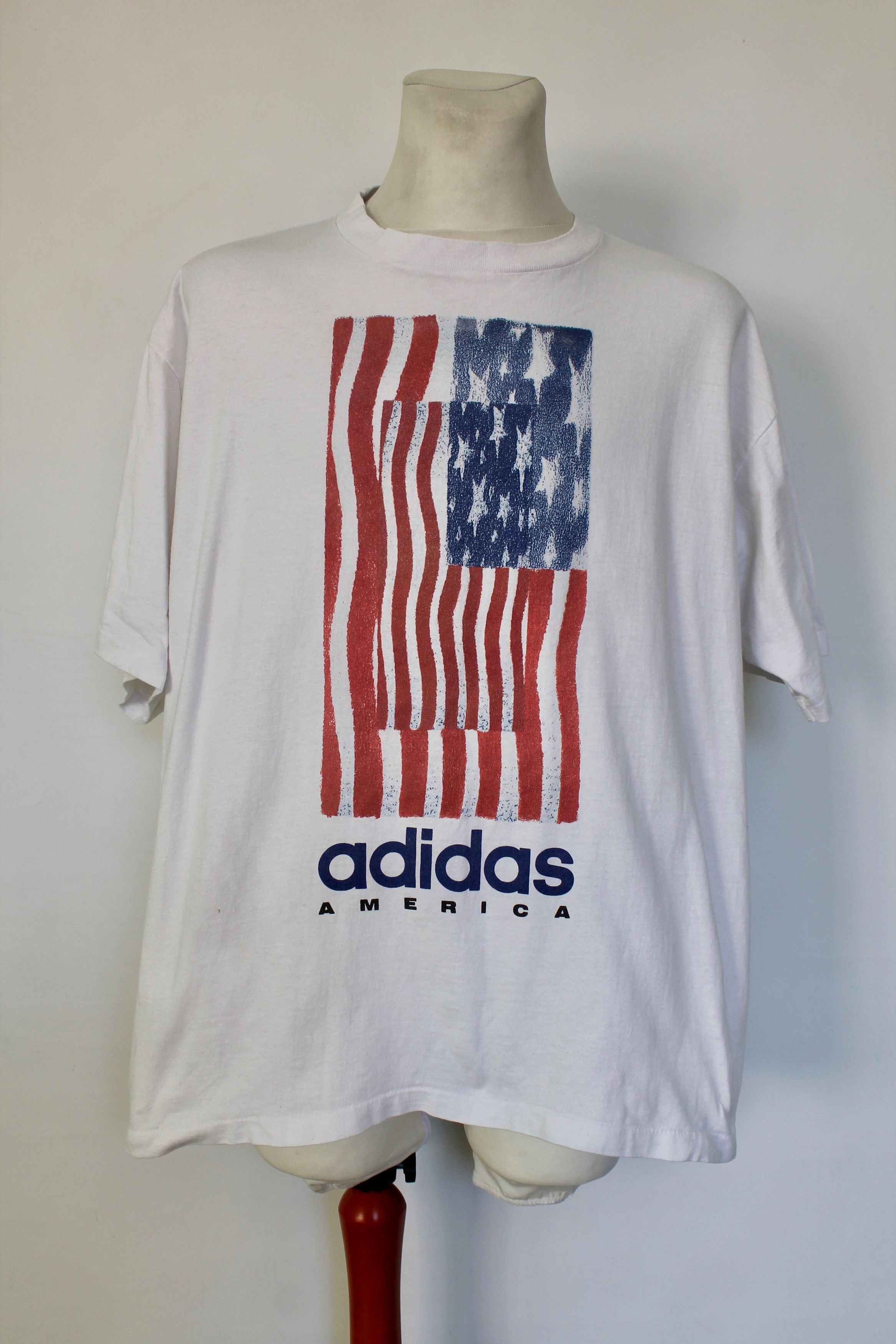 Adidas 1994 ADIDAS American Flag America USA world cup tee Vintage Size US XL / EU 56 / 4 - 7 Thumbnail