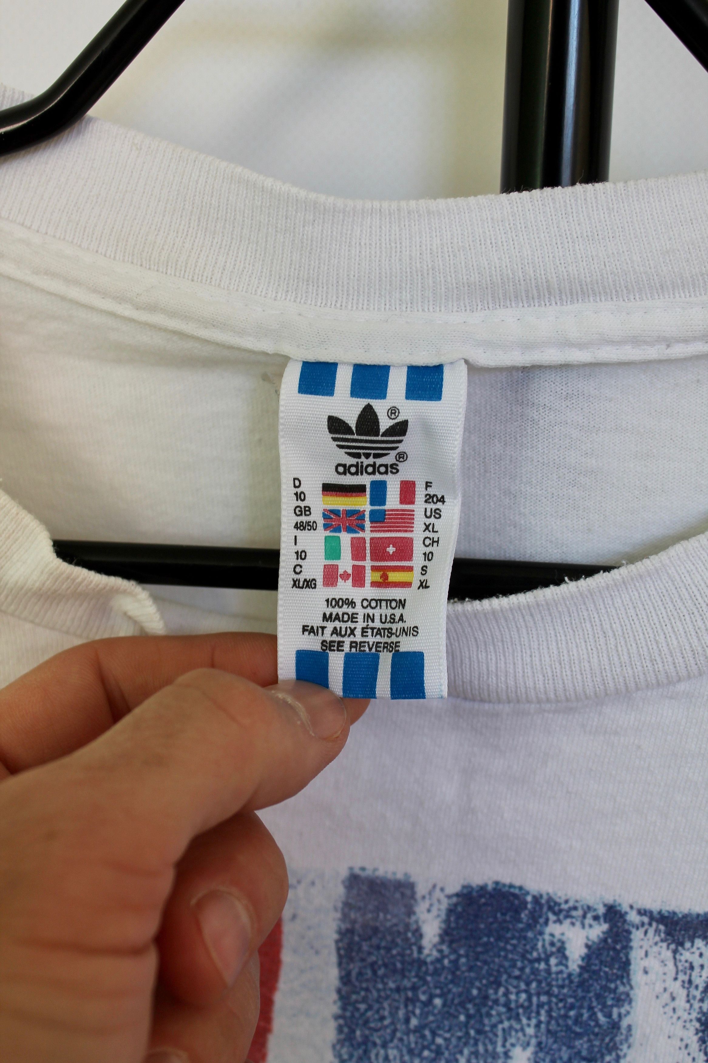 Adidas 1994 ADIDAS American Flag America USA world cup tee Vintage Size US XL / EU 56 / 4 - 3 Thumbnail