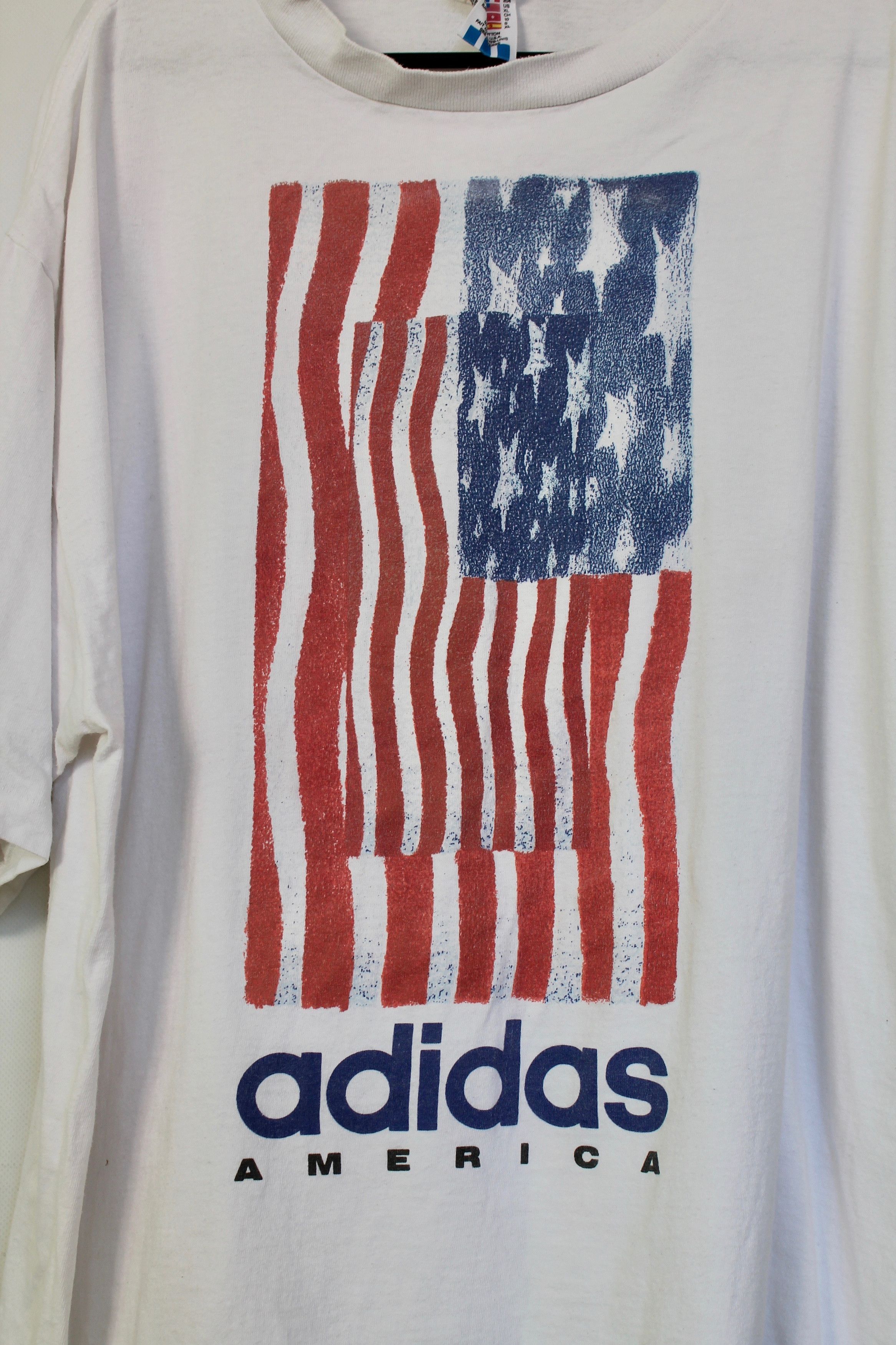 Adidas 1994 ADIDAS American Flag America USA world cup tee Vintage Size US XL / EU 56 / 4 - 2 Thumbnail