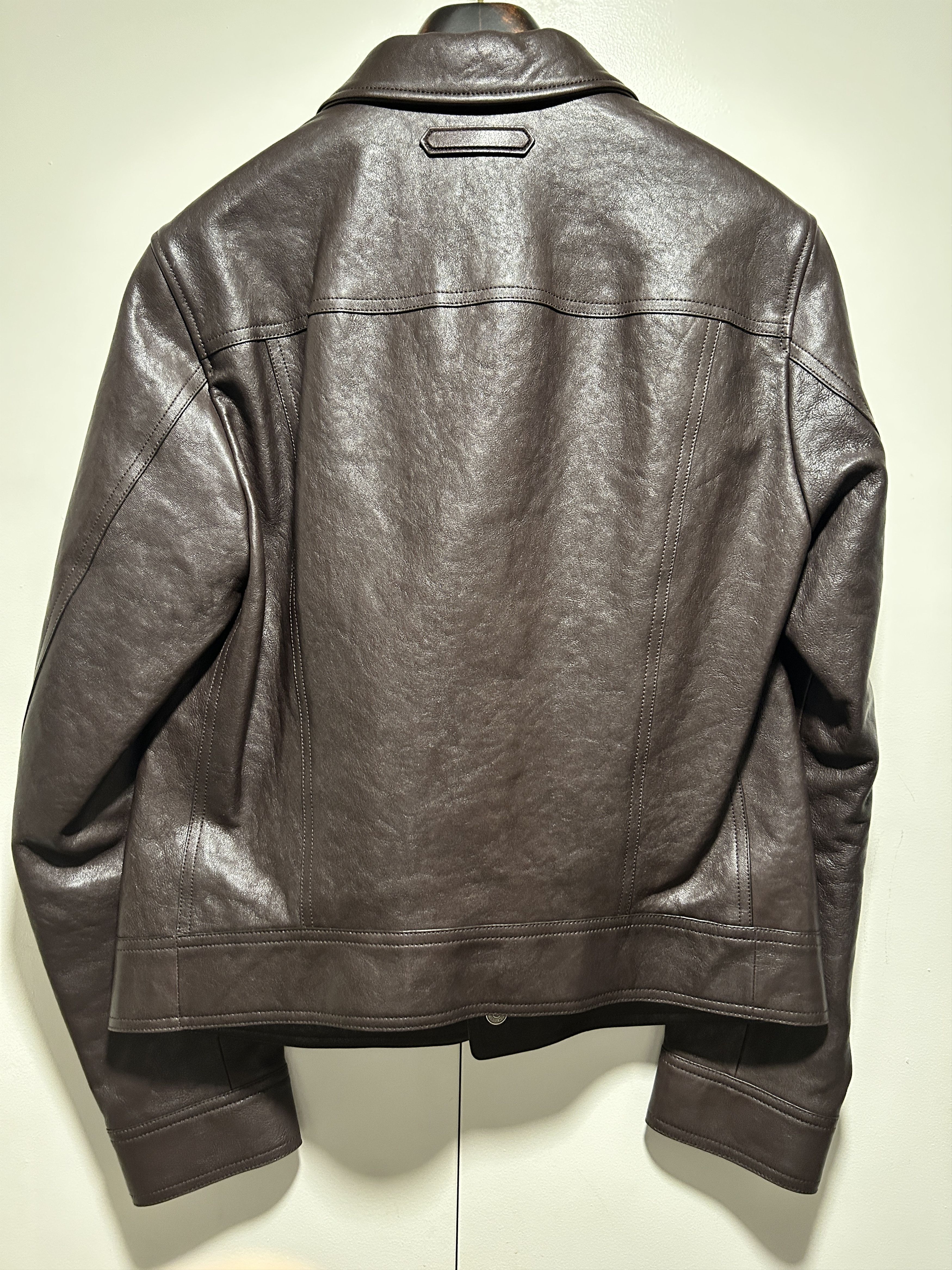 Tom Ford TOM FORD WORKED LEATHER WESTERN BLOUSON -BROWN Size US M / EU 48-50 / 2 - 6 Thumbnail
