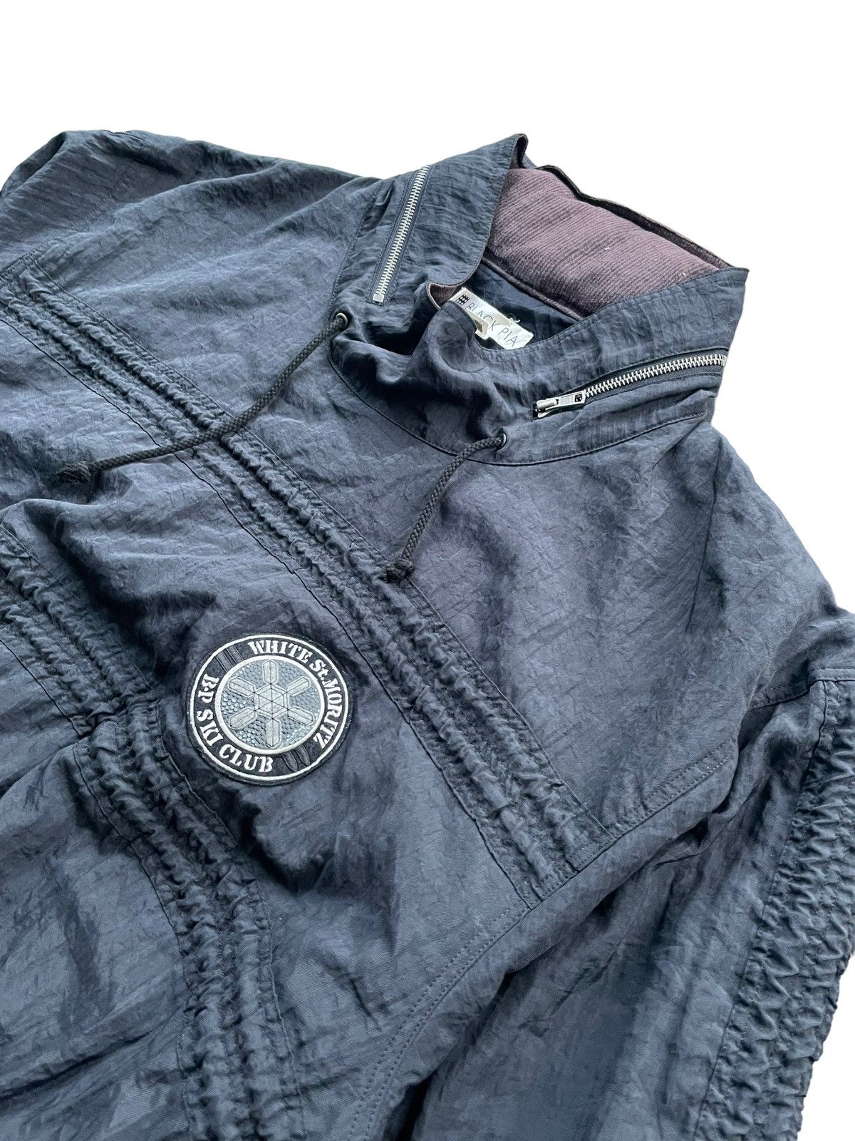 Japanese Brand × Vintage Vintage Black Pia White St Moritz Pullover Jacket Size US L / EU 52-54 / 3 - 2 Thumbnail