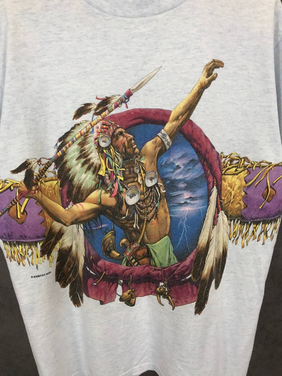 Habitat Indians history vintage habitat made in USA overprinted tee Size US L / EU 52-54 / 3 - 3 Thumbnail