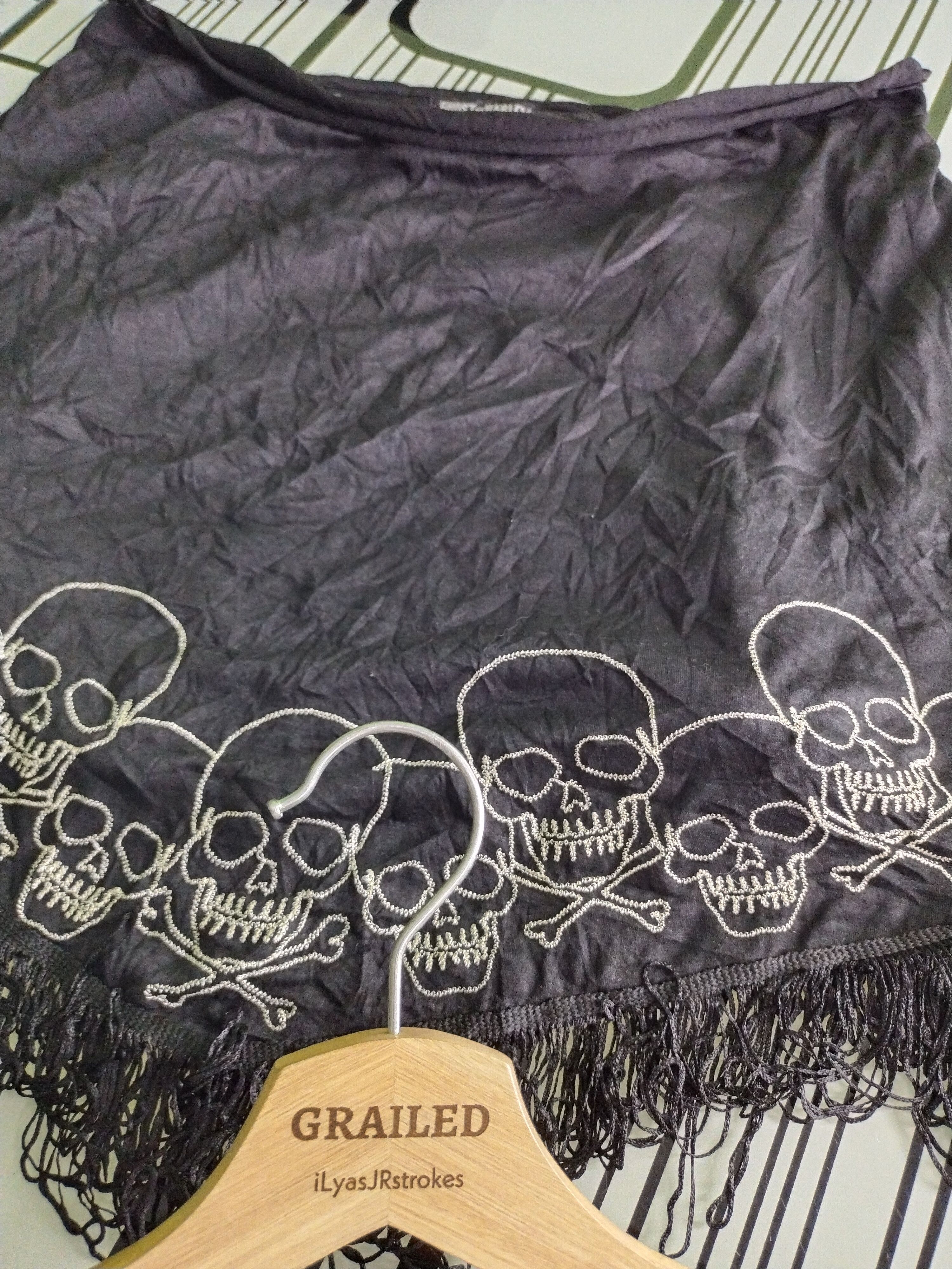 Hysteric Glamour × Japanese Brand × Mastermind Production VINTAGE SKULLS EMBROIDERY PONCHO PUNK WOMEN STYLE Size M / US 6-8 / IT 42-44 - 10 Thumbnail
