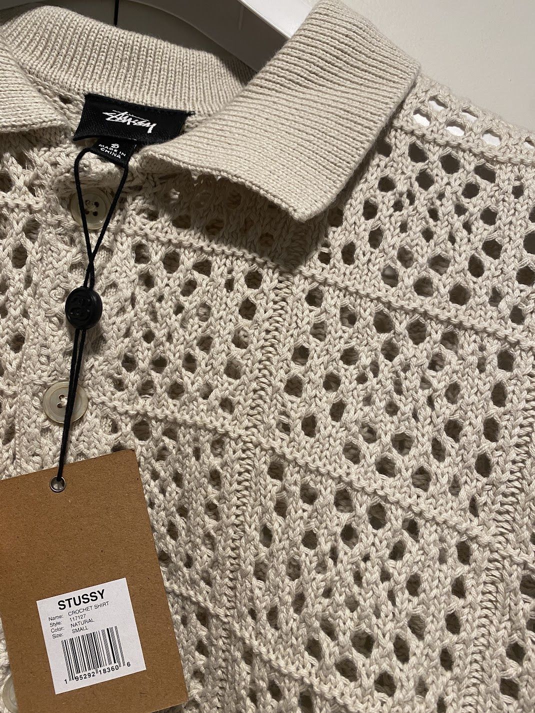 Stussy stussy CROCHET SHIRT cream Size US S / EU 44-46 / 1 - 3 Thumbnail