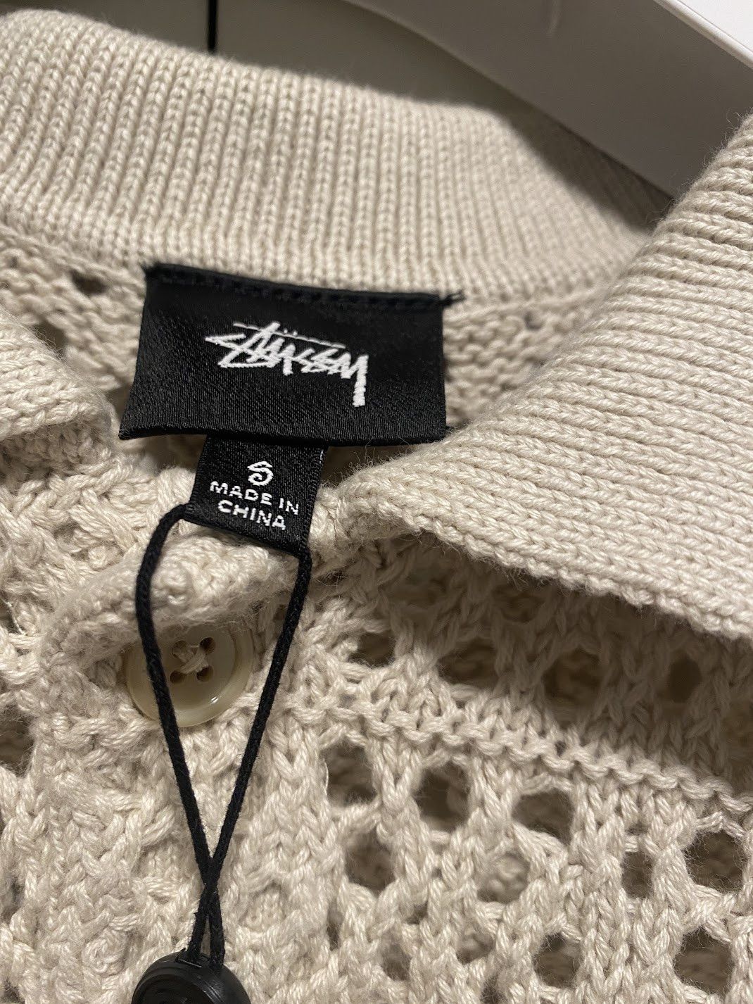 Stussy stussy CROCHET SHIRT cream Size US S / EU 44-46 / 1 - 4 Thumbnail