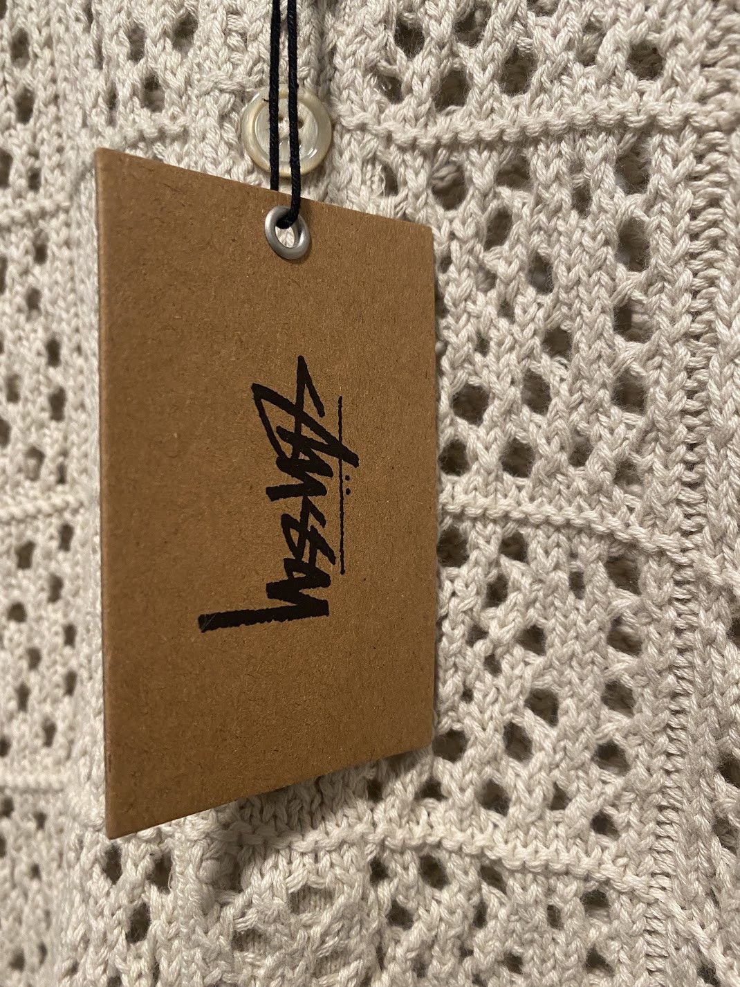 Stussy stussy CROCHET SHIRT cream Size US S / EU 44-46 / 1 - 2 Thumbnail