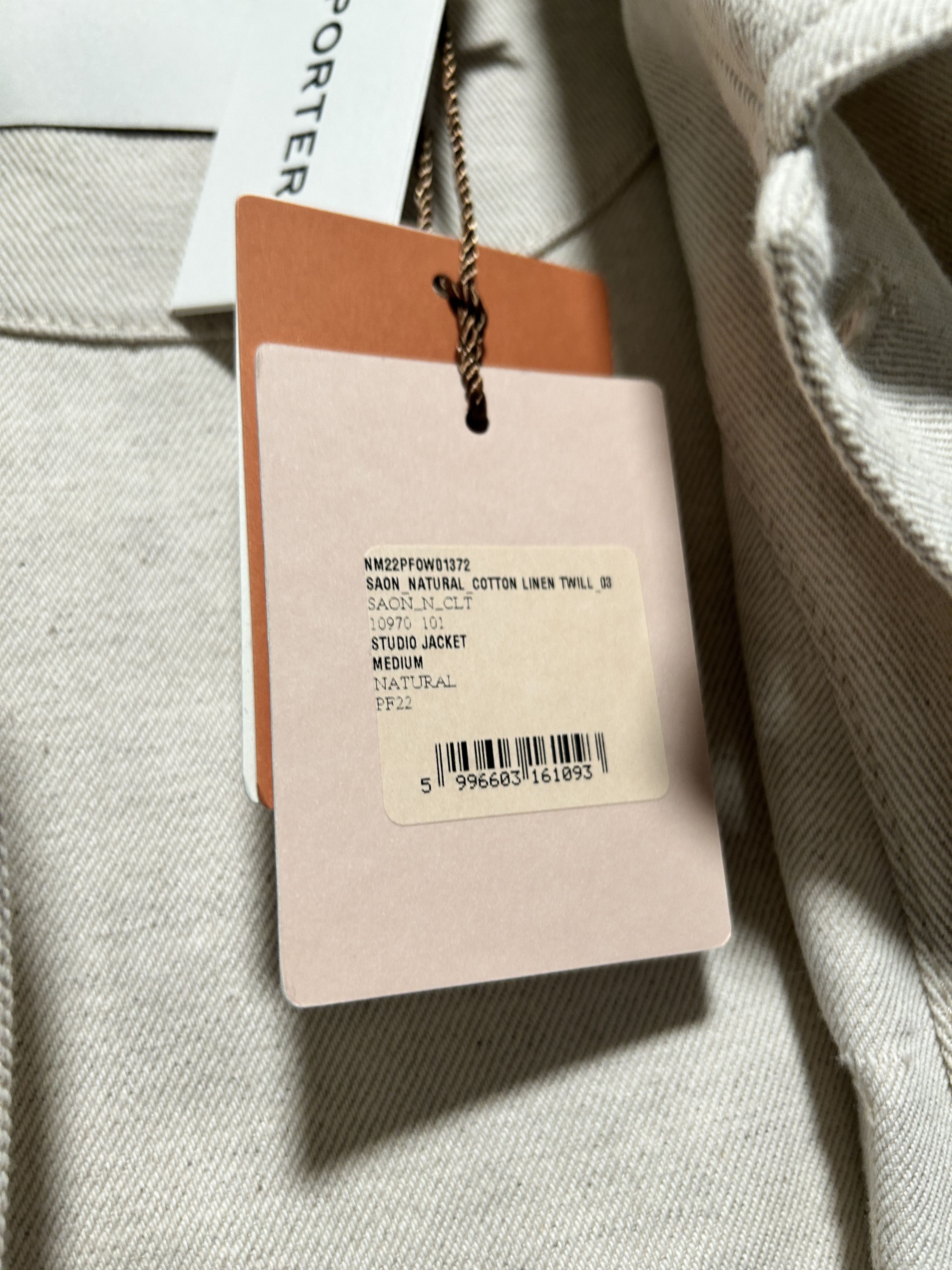 Nanushka NANUSHKA SAON Cotton linen/twill jacket Natural Size US M / EU 48-50 / 2 - 2 Thumbnail