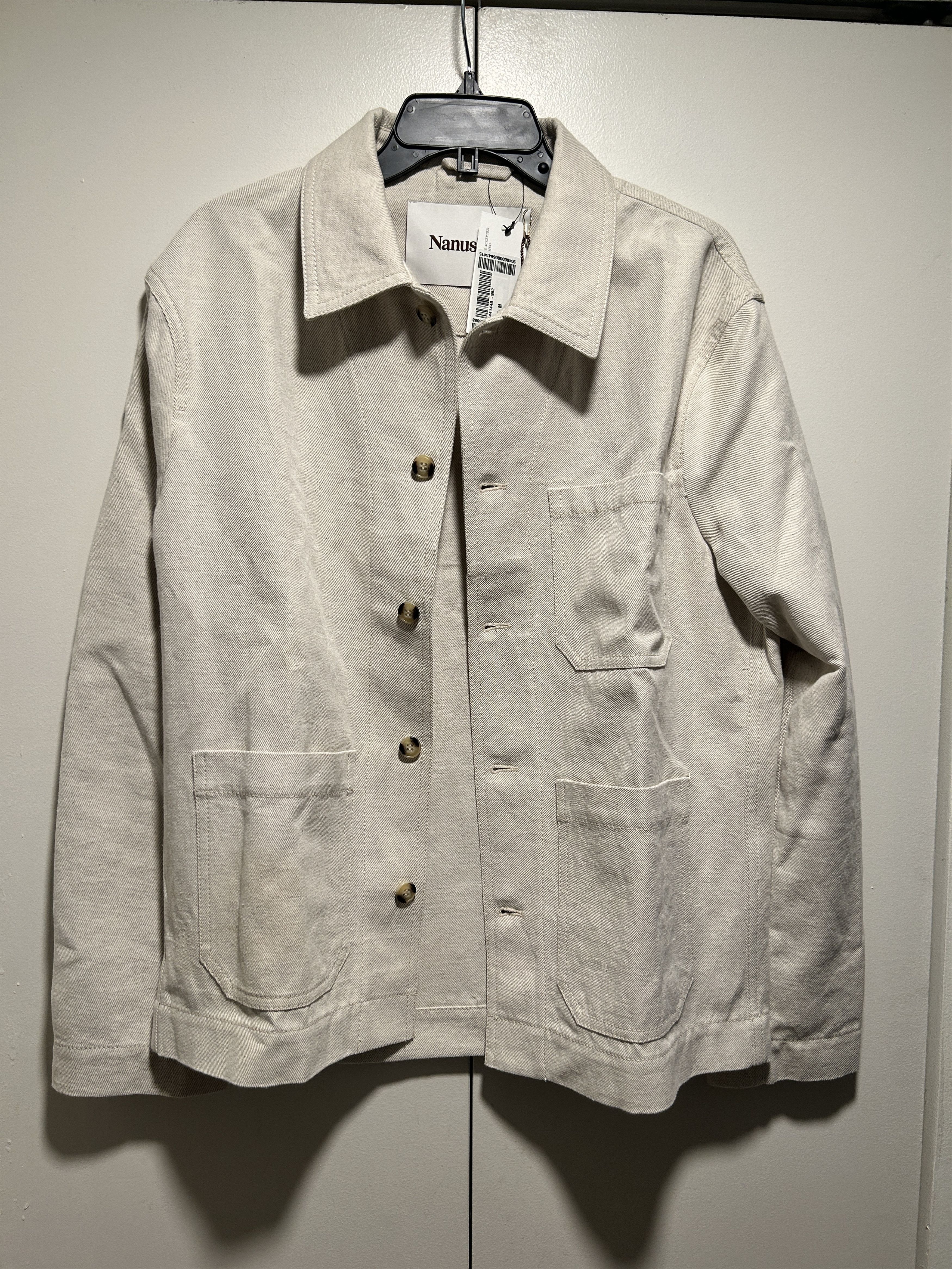 Nanushka NANUSHKA SAON Cotton linen/twill jacket Natural Size US M / EU 48-50 / 2 - 1 Thumbnail