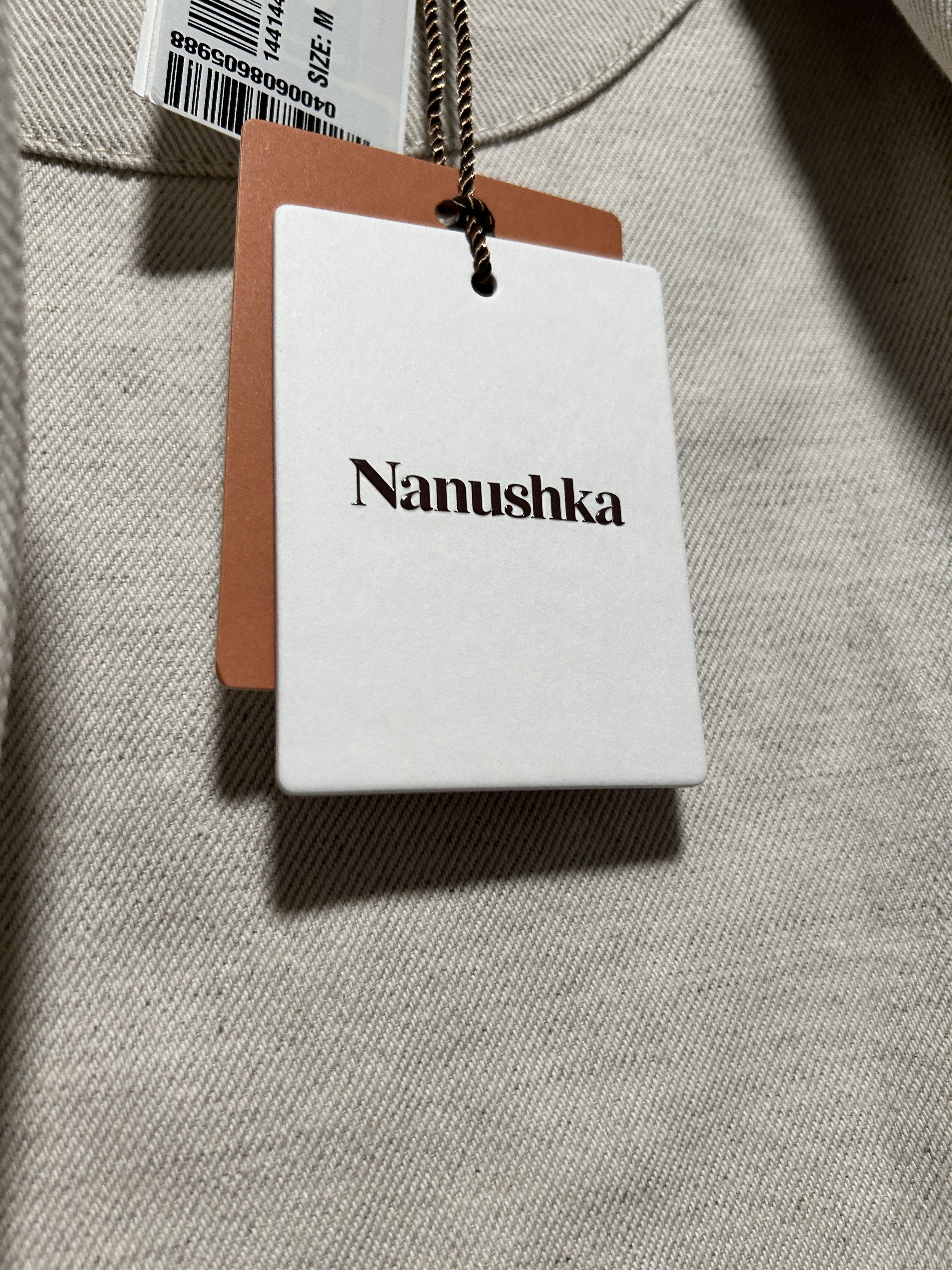 Nanushka NANUSHKA SAON Cotton linen/twill jacket Natural Size US M / EU 48-50 / 2 - 3 Thumbnail