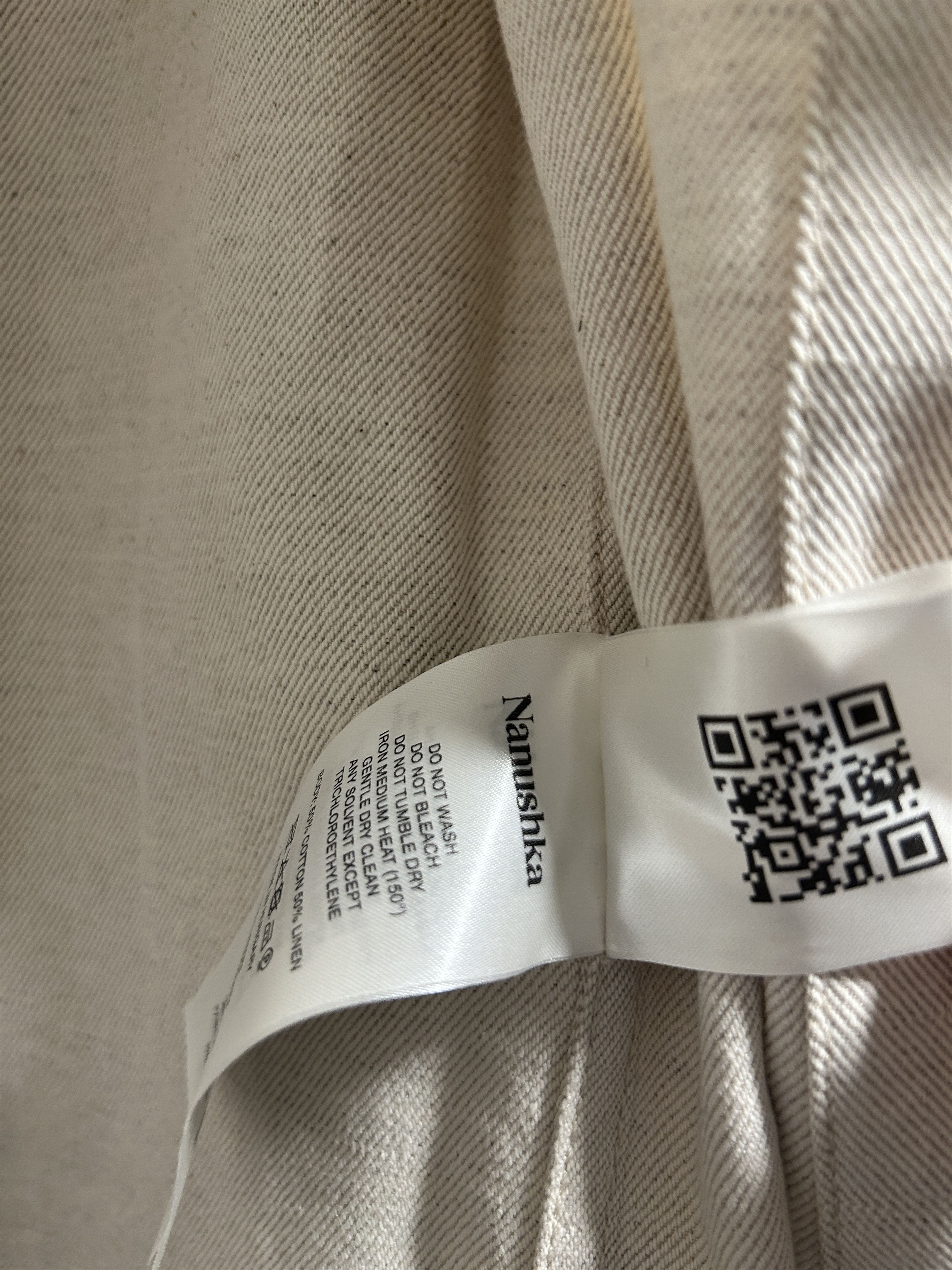 Nanushka NANUSHKA SAON Cotton linen/twill jacket Natural Size US M / EU 48-50 / 2 - 5 Thumbnail