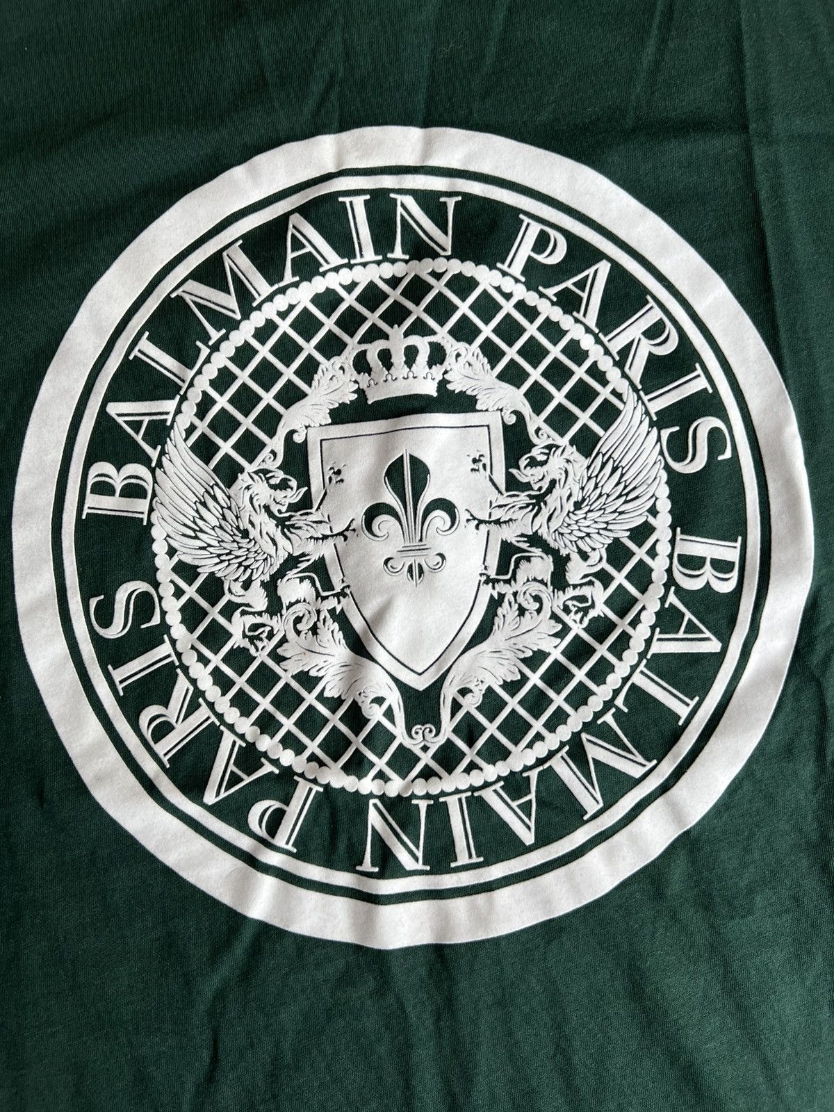 Balmain NWT - BALMAIN Green Flocked T-Shirt Size US XXL / EU 58 / 5 - 2 Thumbnail