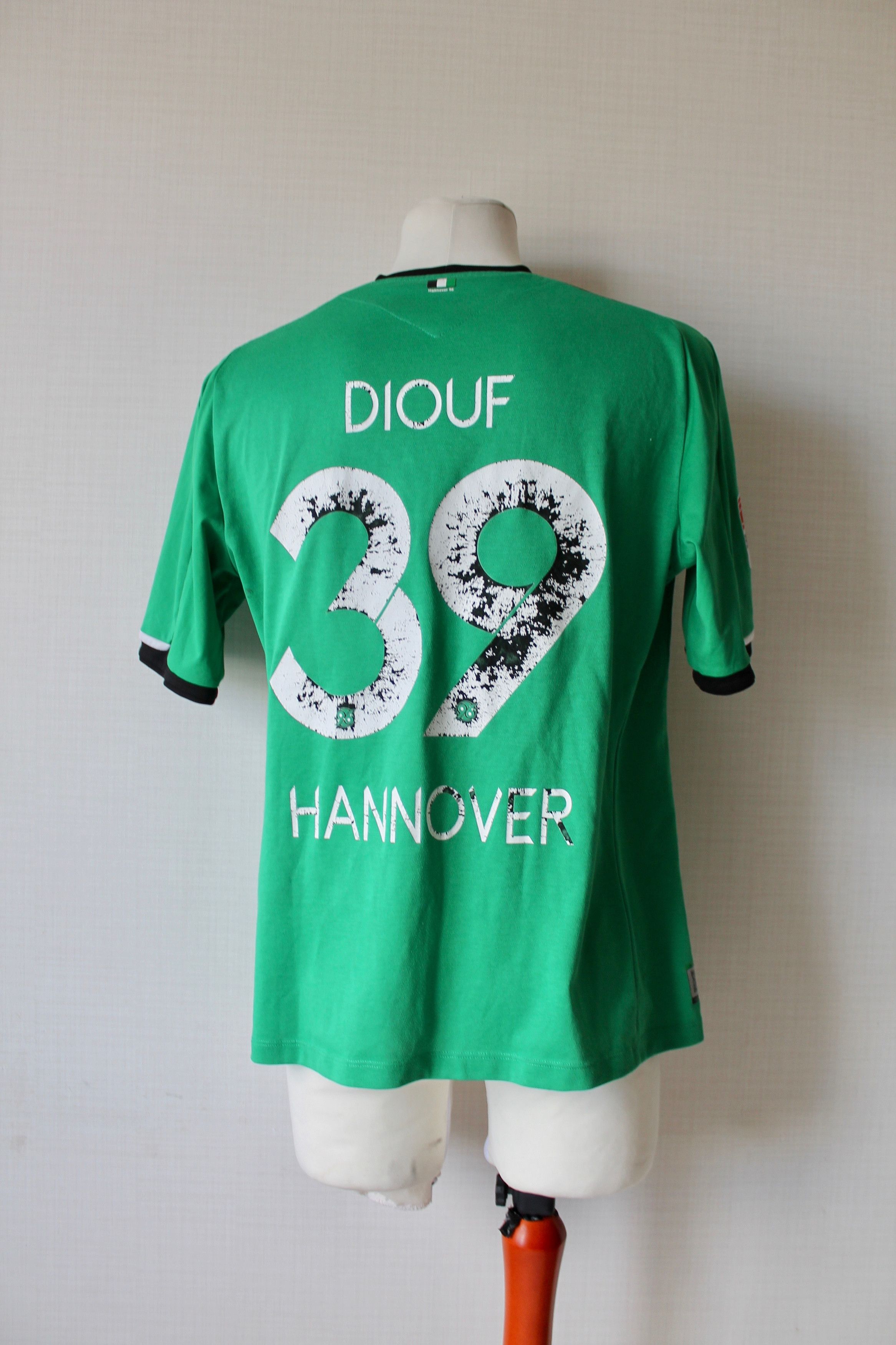 Vintage 2012 Hannover 96 # 39 Diouf Jersey Away football Soccer Size US L / EU 52-54 / 3 - 13 Thumbnail