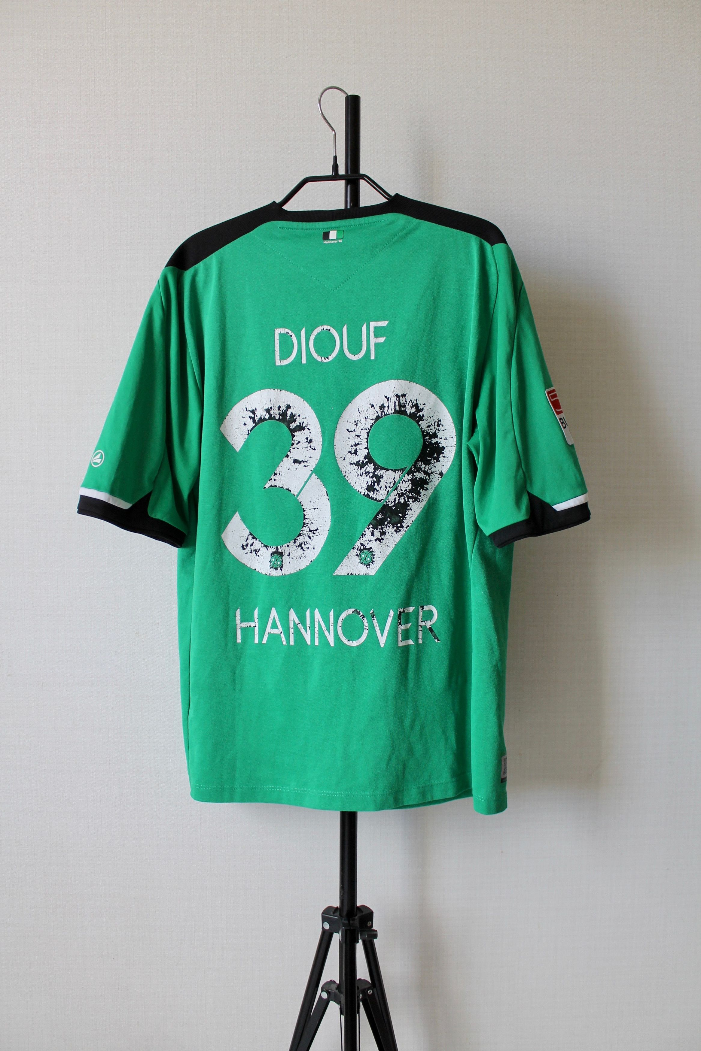 Vintage 2012 Hannover 96 # 39 Diouf Jersey Away football Soccer Size US L / EU 52-54 / 3 - 6 Thumbnail