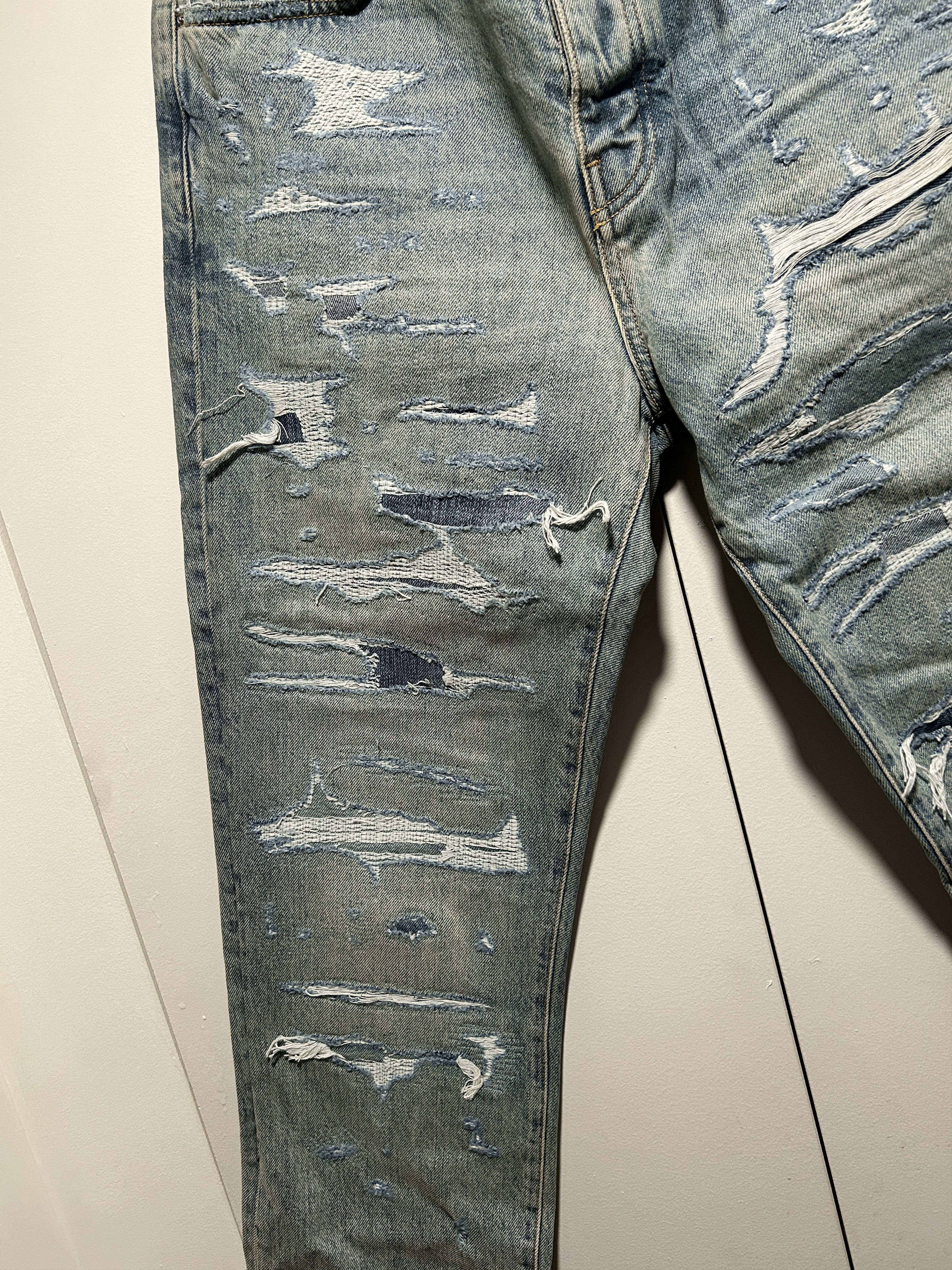 Amiri Amiri bruised relaxed jeans distressed Size US 33 - 9 Thumbnail