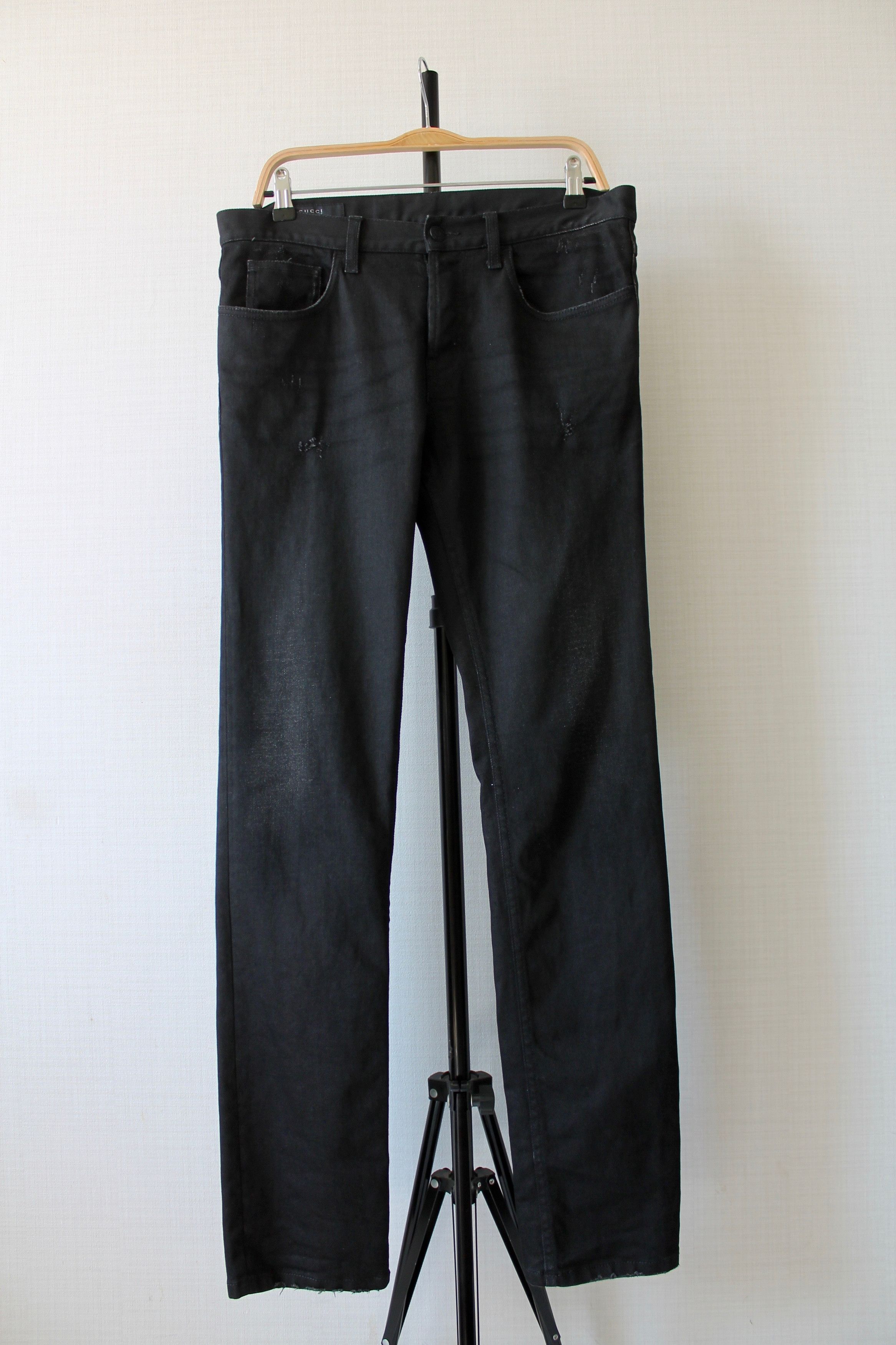 image of Gucci Skinny Black Denim Pants, Men's (Size 31)