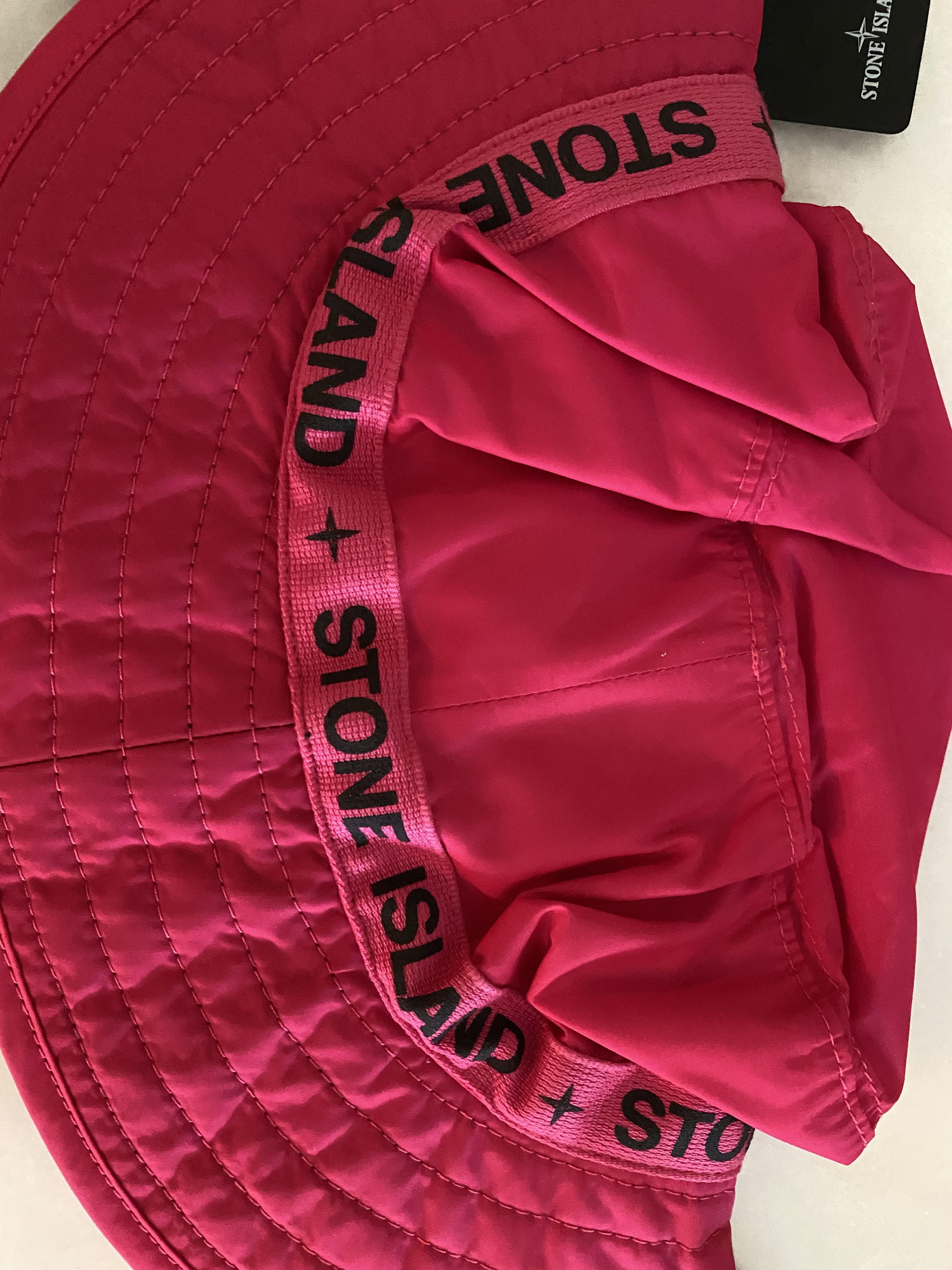 Stone Island Stone Island Cupro Packable Bucket Hat Fuchsia Size ONE SIZE - 4 Thumbnail