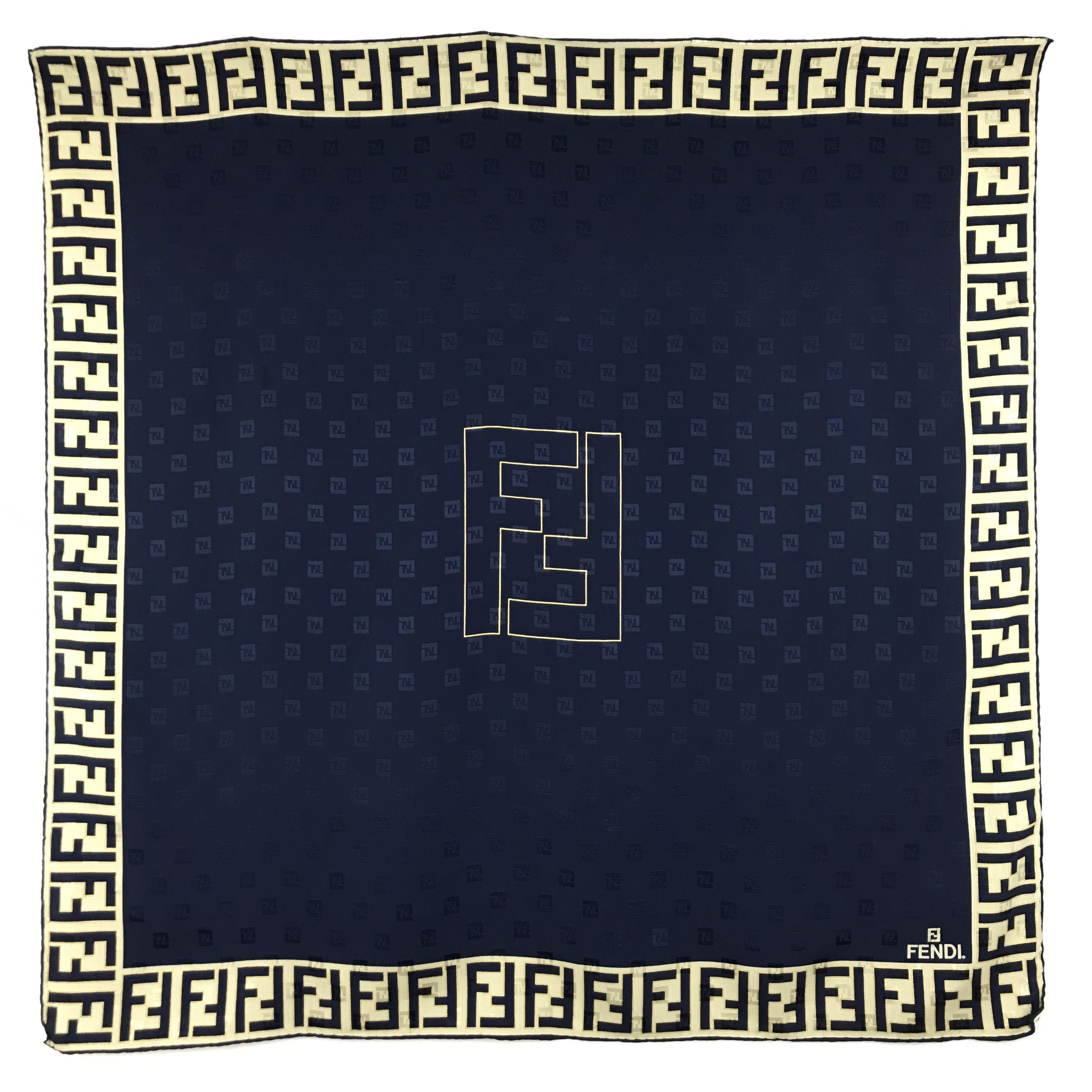 Fendi × Vintage Vintage Fendi Monogram Silk Scarf Size ONE SIZE - 1 Thumbnail