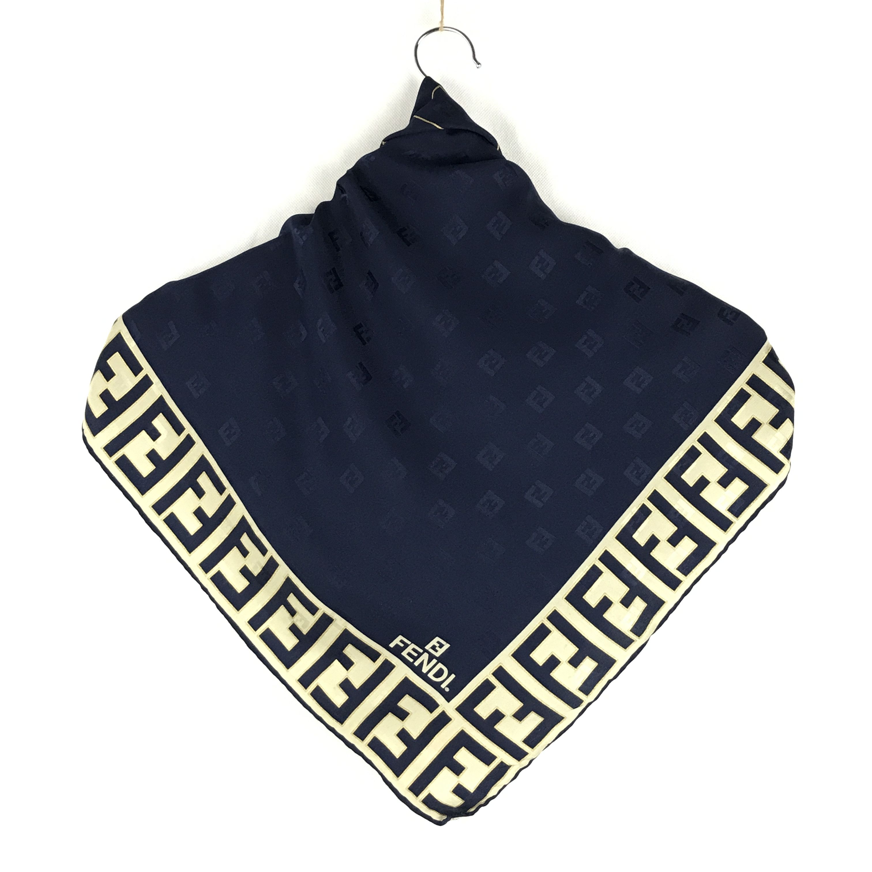 Fendi × Vintage Vintage Fendi Monogram Silk Scarf Size ONE SIZE - 2 Thumbnail