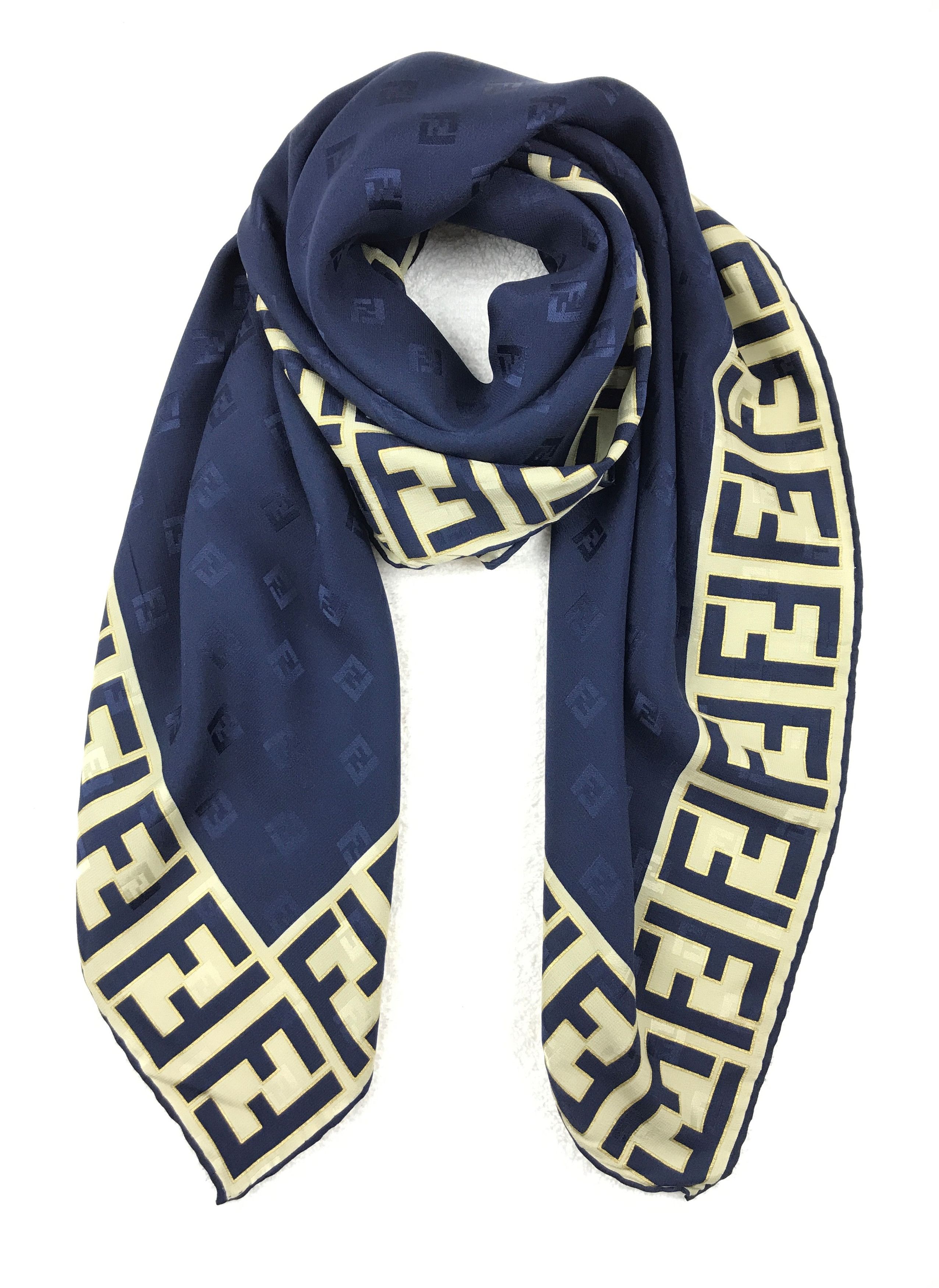Fendi × Vintage Vintage Fendi Monogram Silk Scarf Size ONE SIZE - 8 Thumbnail