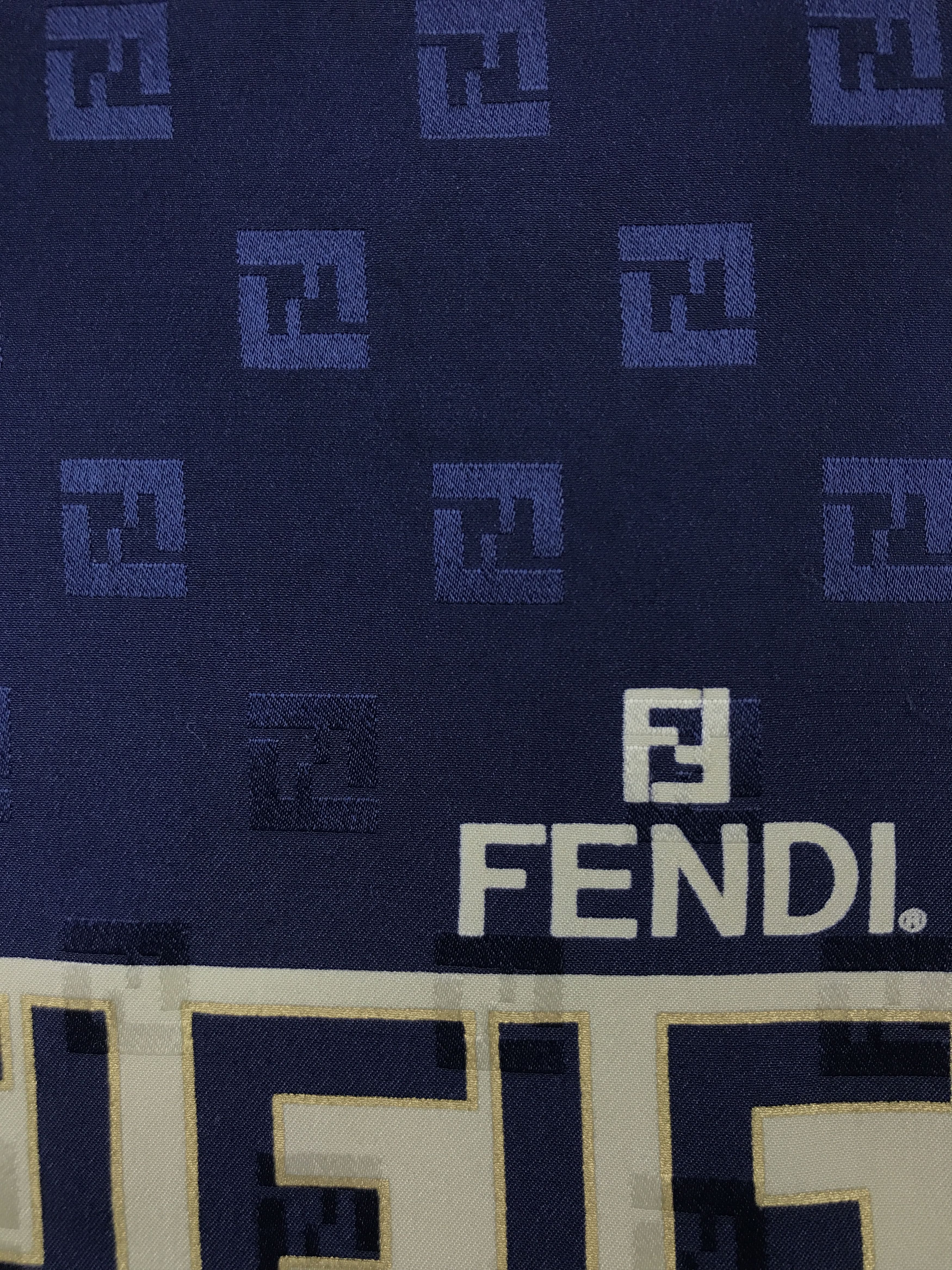 Fendi × Vintage Vintage Fendi Monogram Silk Scarf Size ONE SIZE - 7 Thumbnail