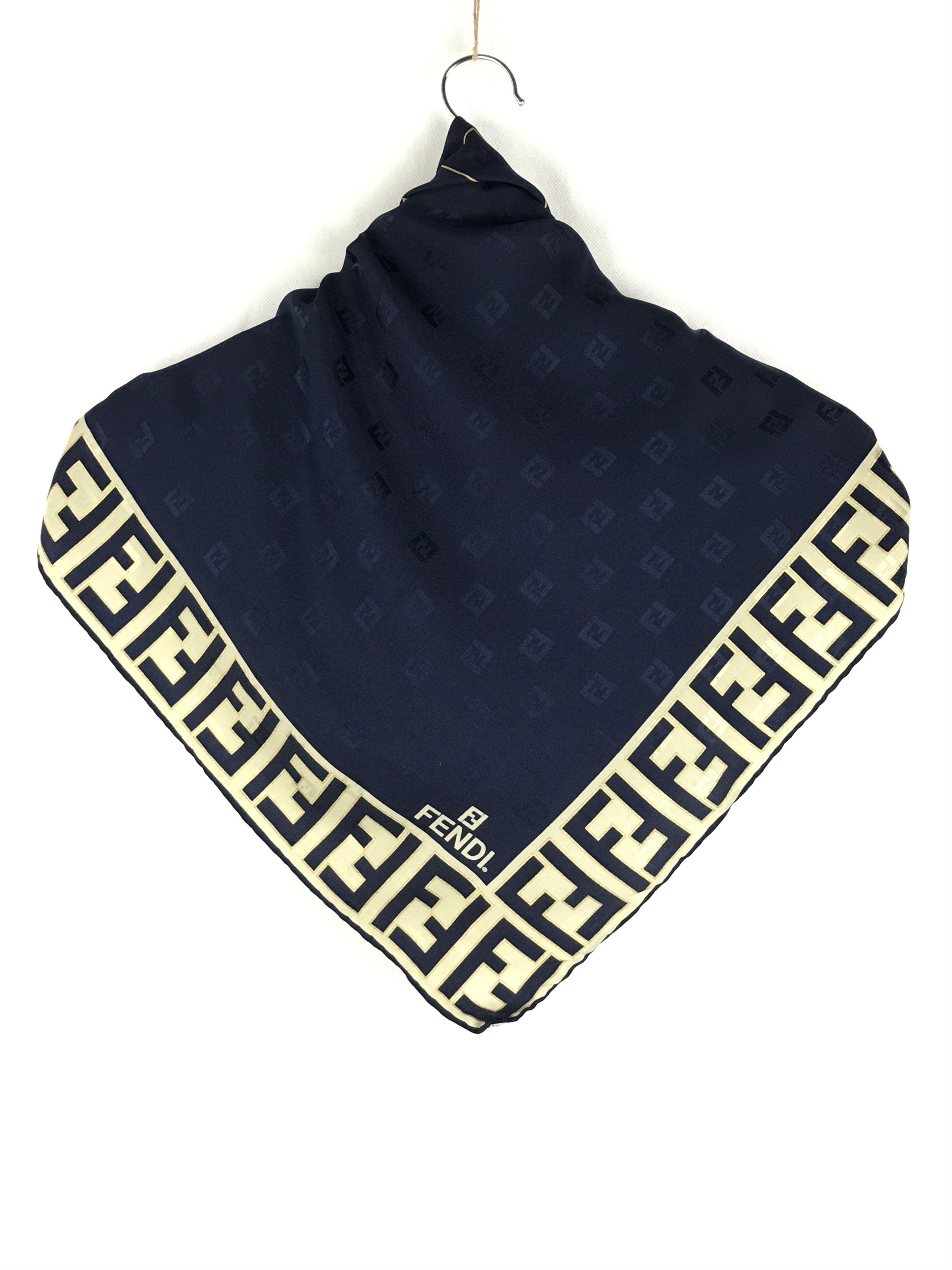 Fendi × Vintage Vintage Fendi Monogram Silk Scarf Size ONE SIZE - 3 Thumbnail