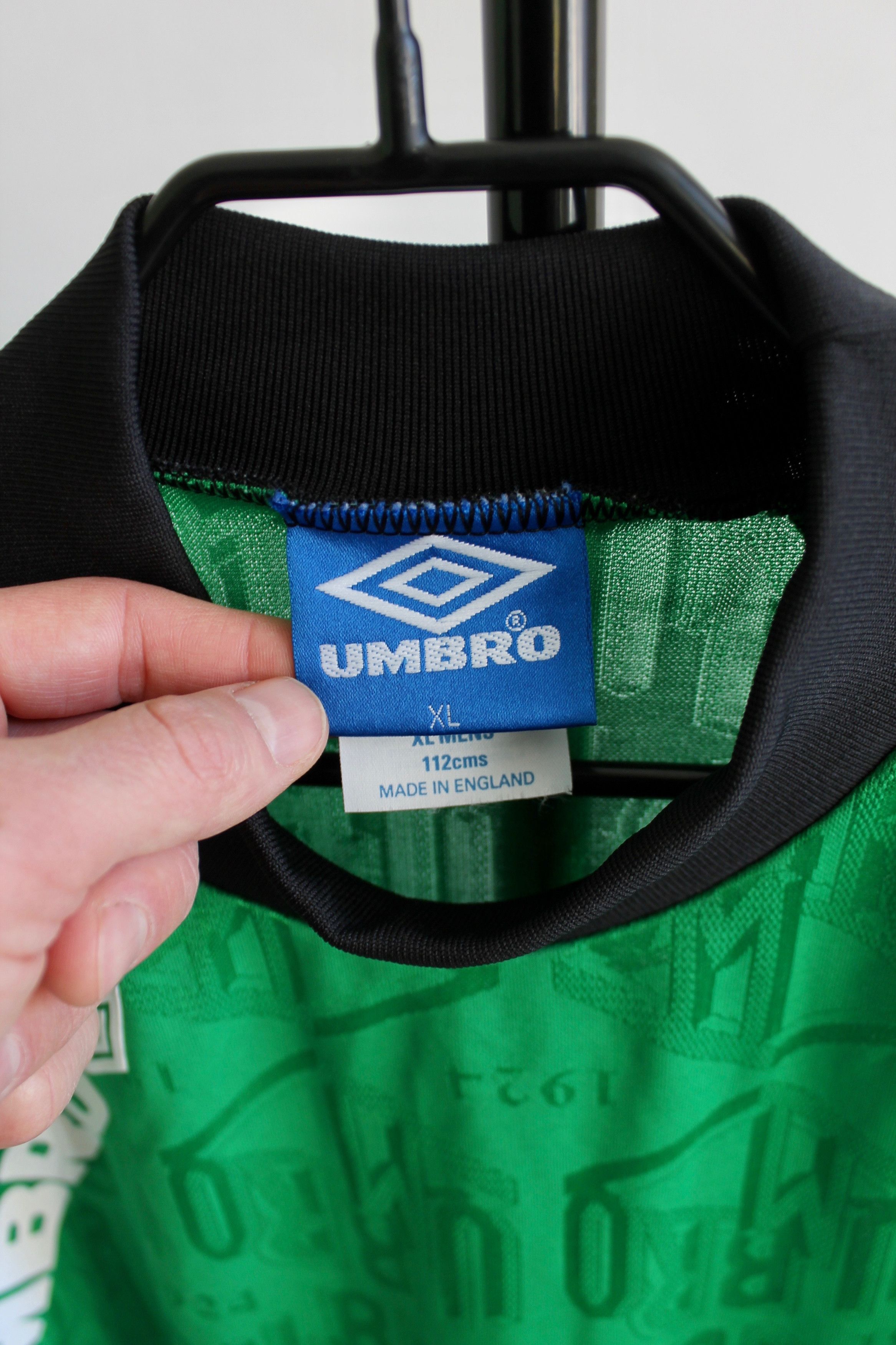 Other 90's UMBRO Goalkeeper Jersey Shirt Green ENGLAND Size US XL / EU 56 / 4 - 5 Thumbnail