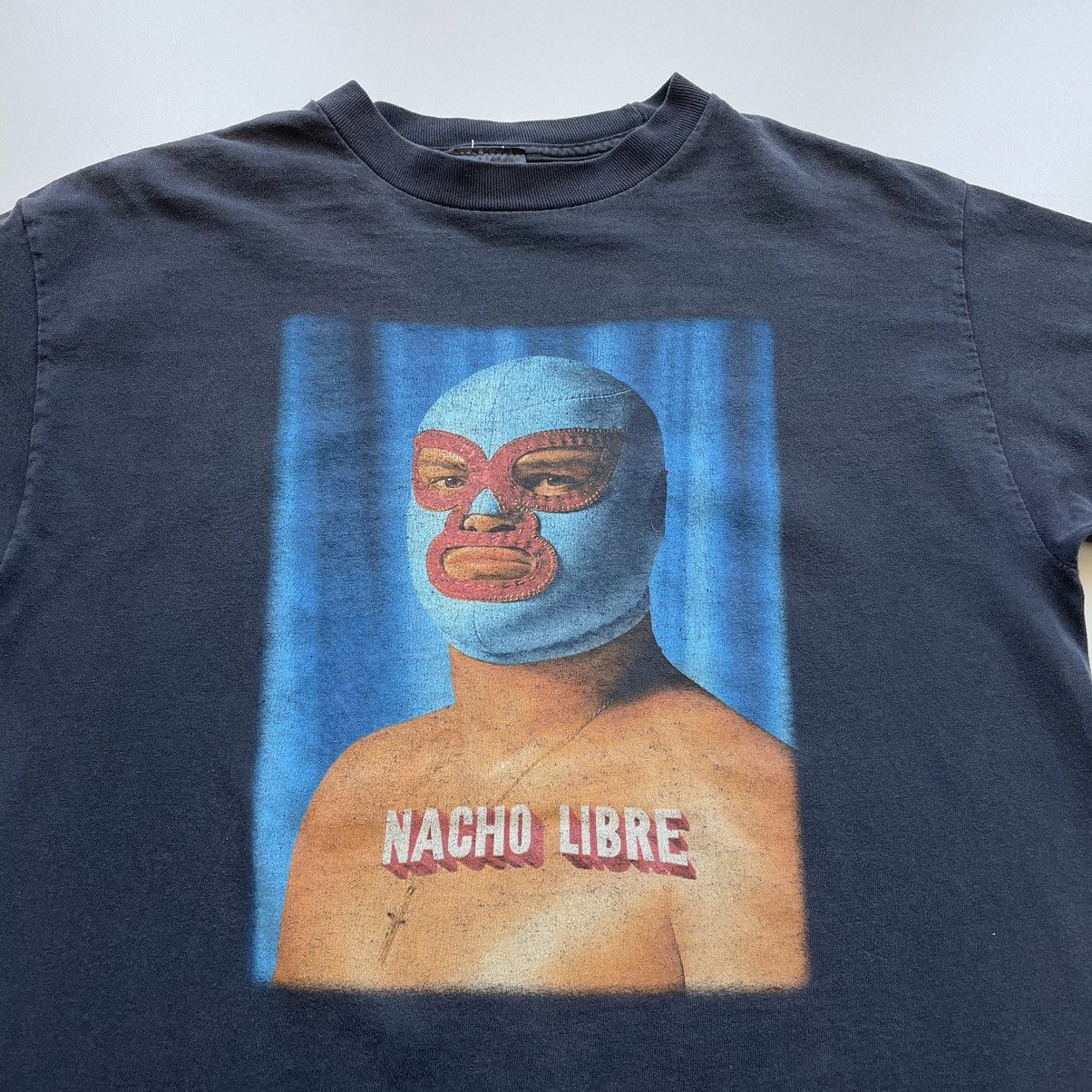 Vintage Vintage Nacho Libre Shirt Medium Faded Black Movie Promo Size US M / EU 48-50 / 2 - 2 Thumbnail